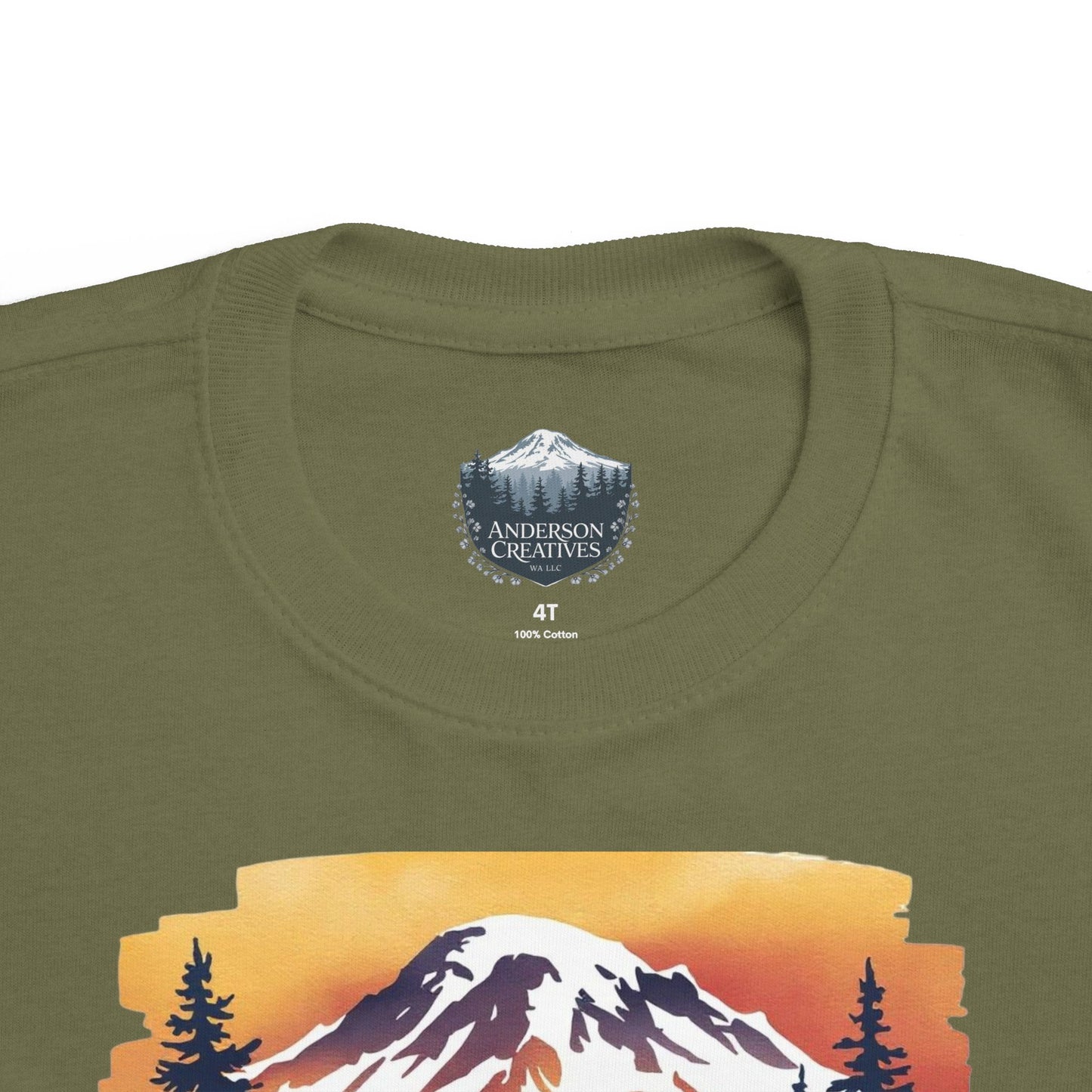 Mt. Rainier - Washington Sunset Toddler Tee