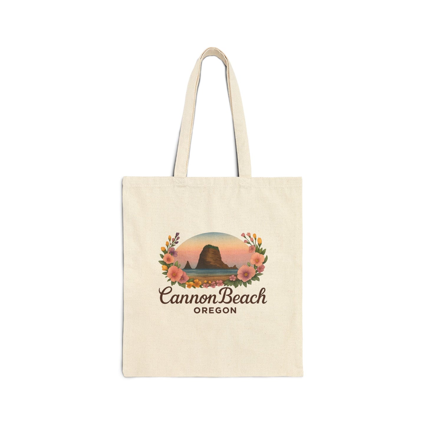 Cannon Beach Haystack Rock Canvas Tote Bag