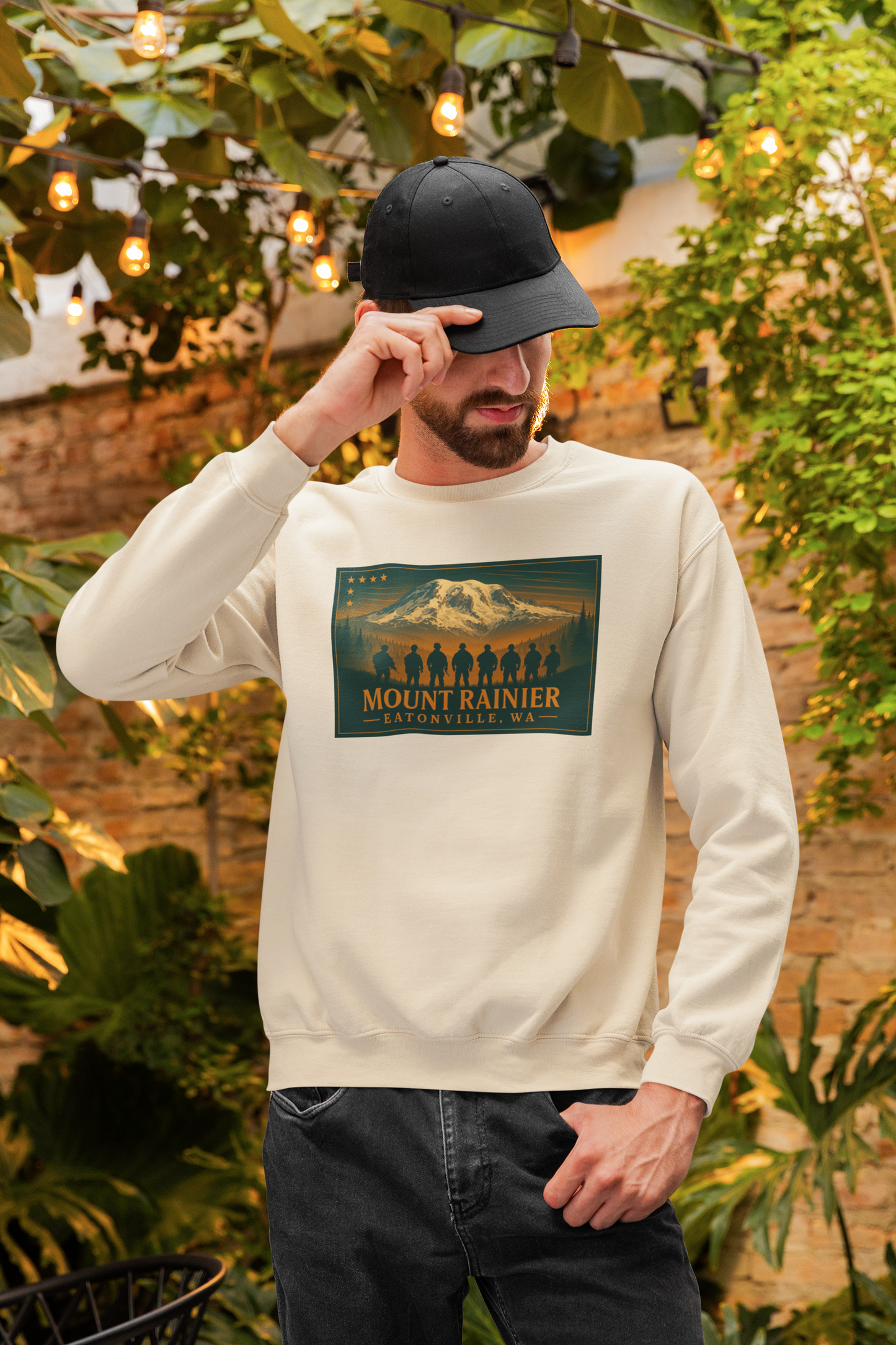 Mount Rainier - Eatonville, WA Military Sweatshirt