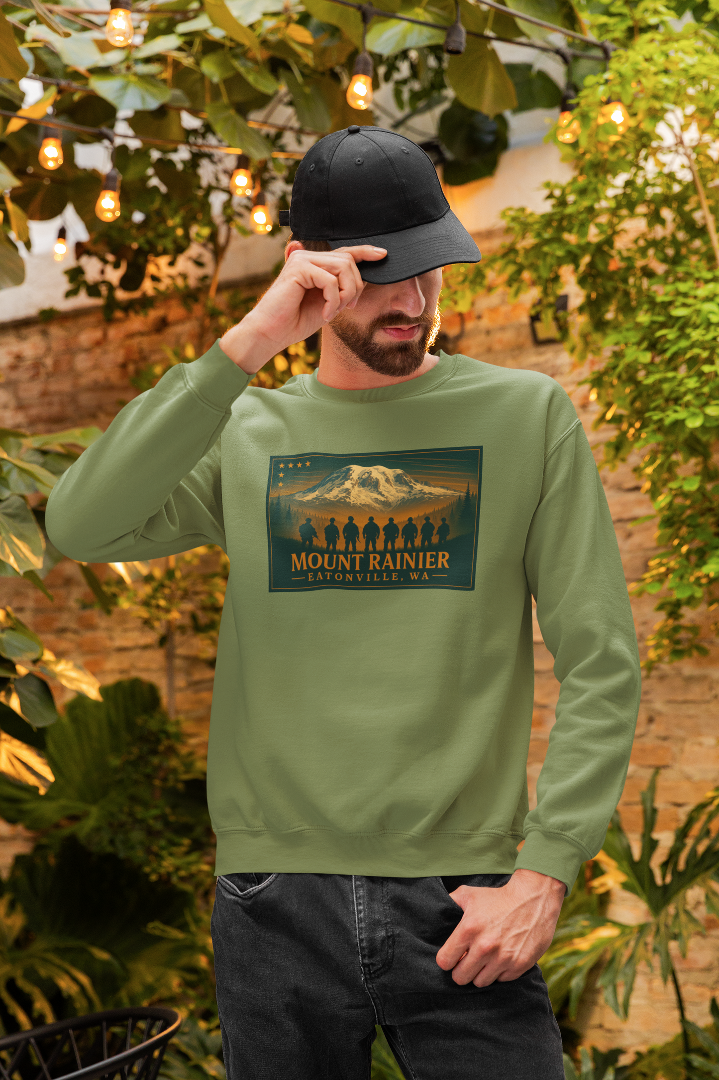 Mount Rainier - Eatonville, WA Military Sweatshirt