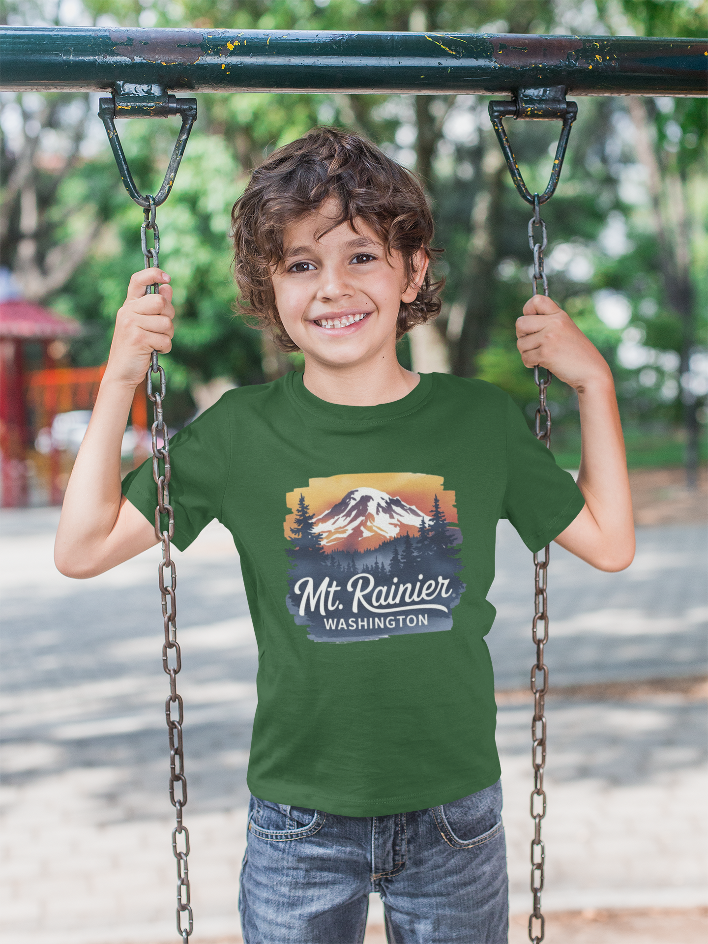 Mt. Rainier - Washington Sunset Kids Tee