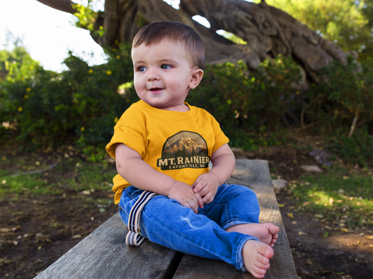 Mt. Rainier - Eatonville, WA Retro Toddler Tee