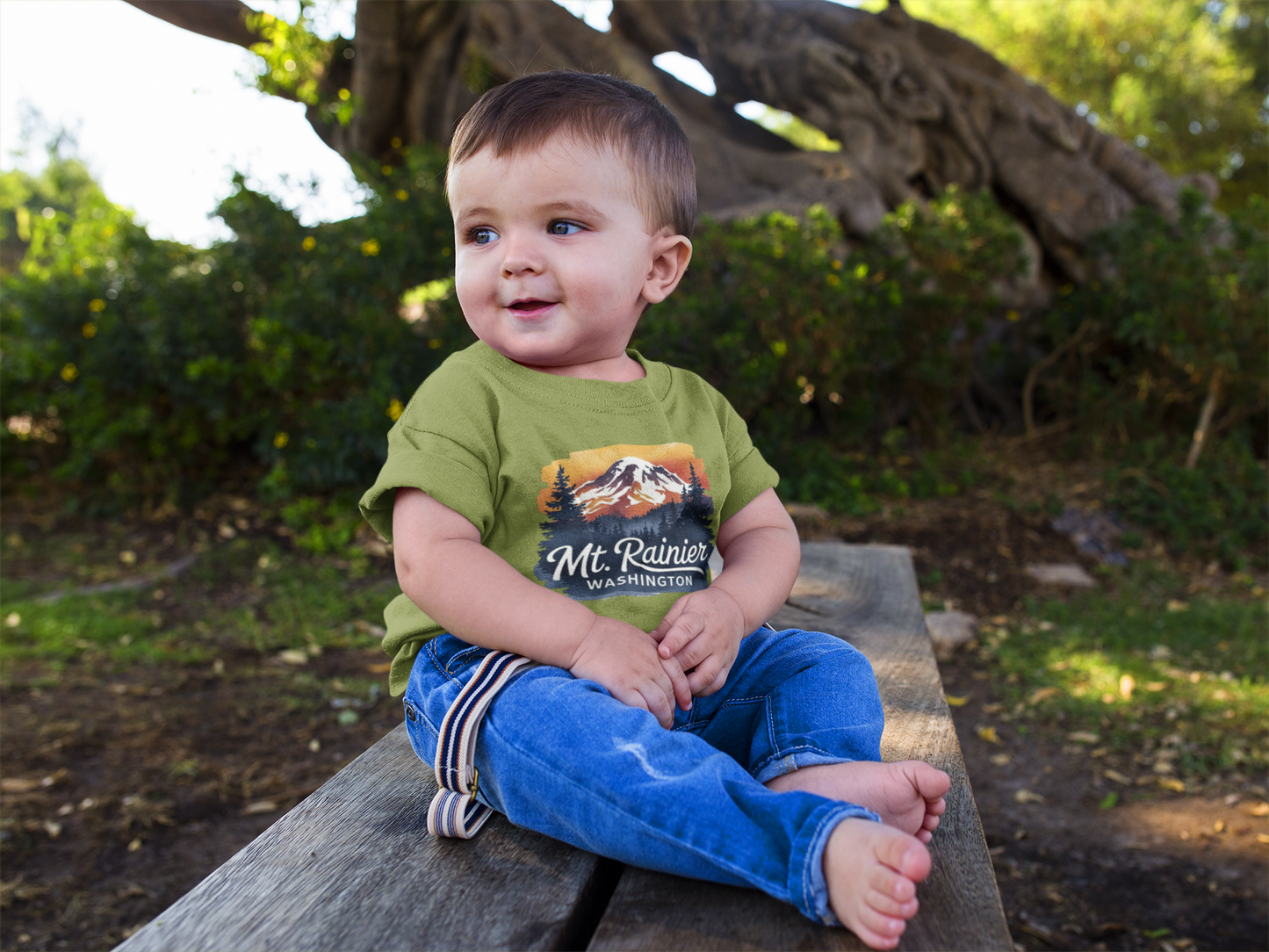 Mt. Rainier - Washington Sunset Toddler Tee