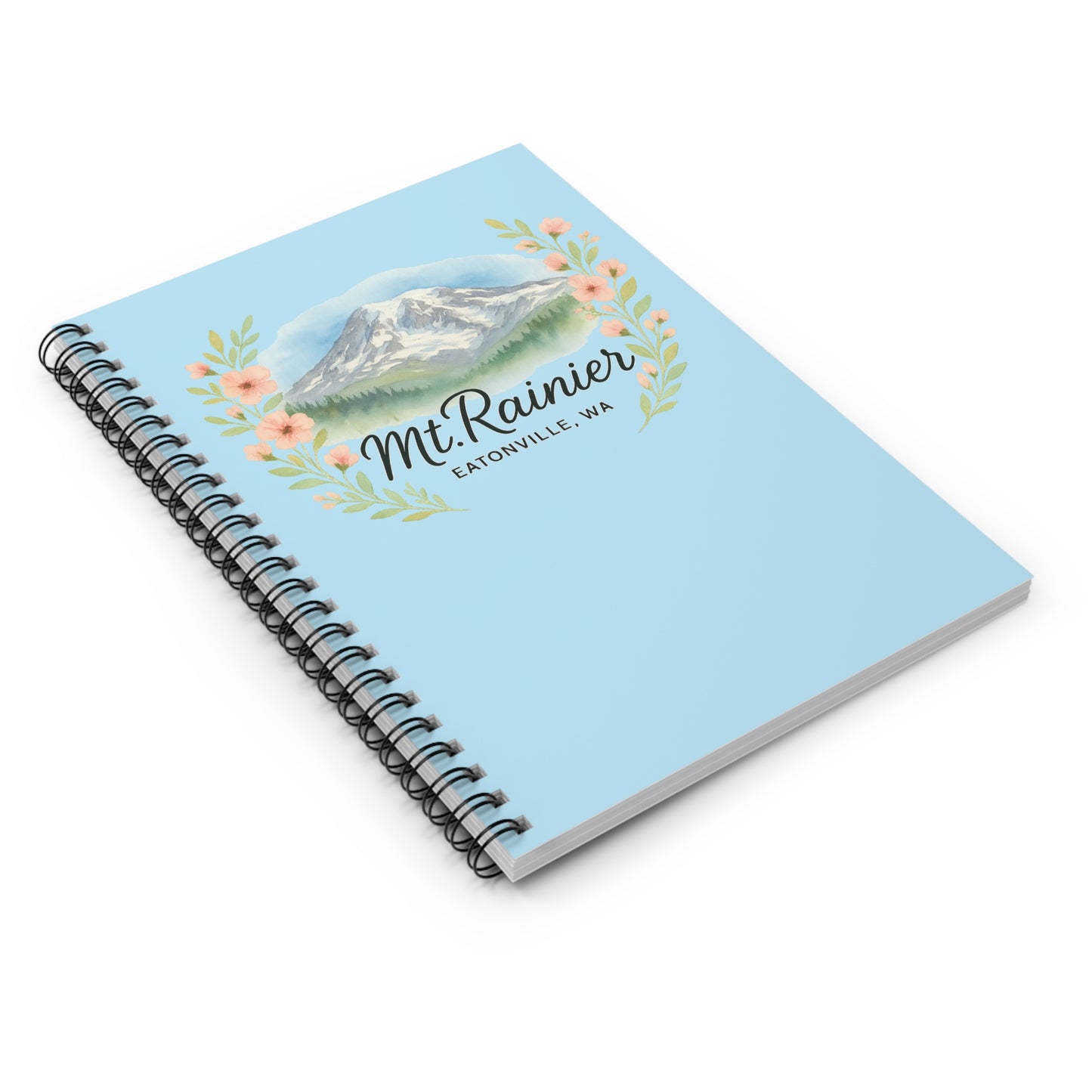 Mt. Rainier - Eatonville, WA Floral Spiral Notebook