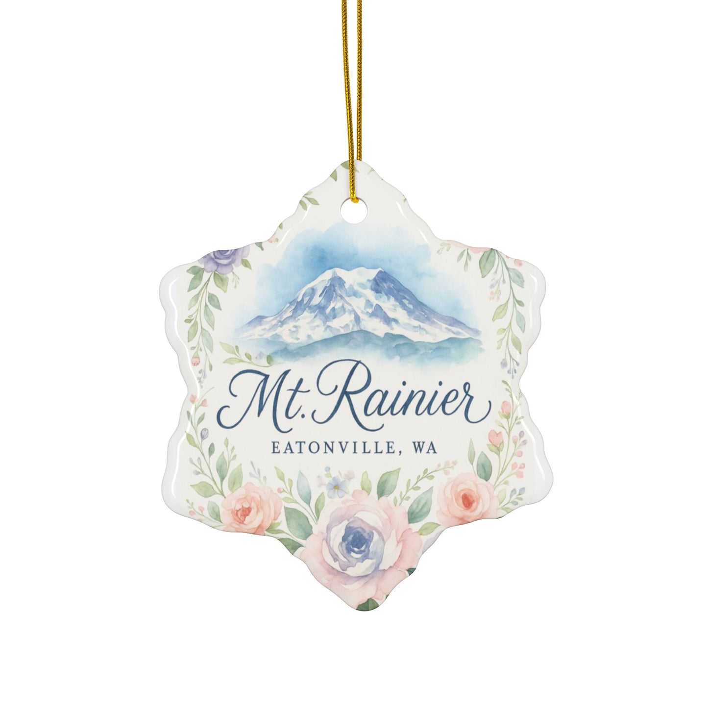 Mt. Rainier - Eatonville, WA Rose Garden Ornament