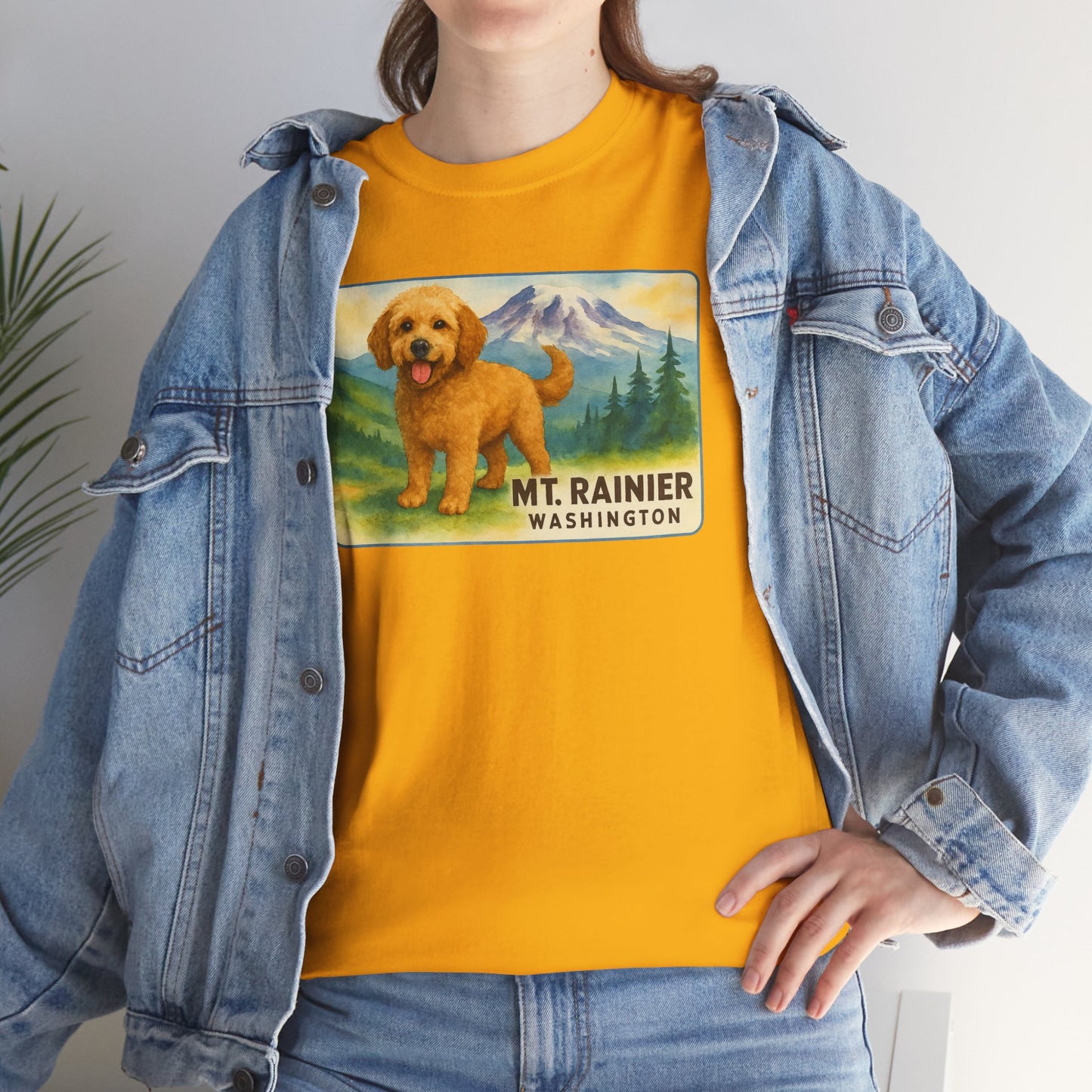 Mt. Rainier - Washington Golden Doodle T-Shirt