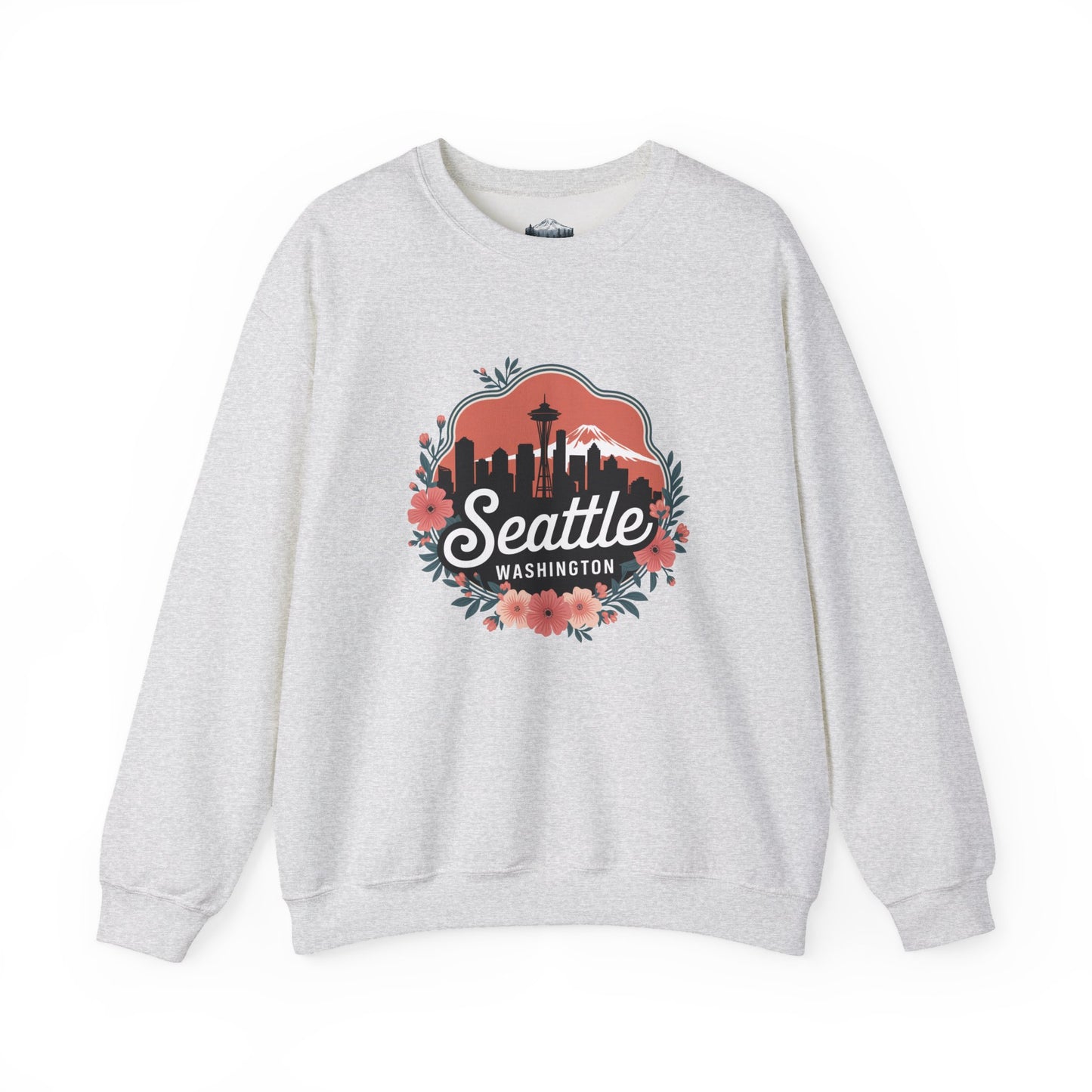 Floral Seattle City Skyline Sweatshirt