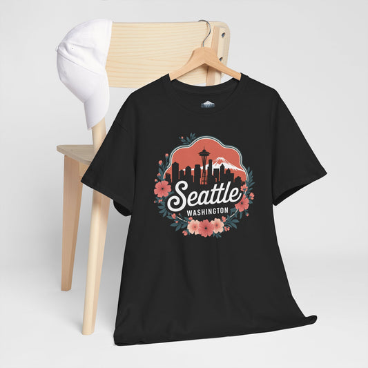 Foral Seattle City Skyline T-Shirt