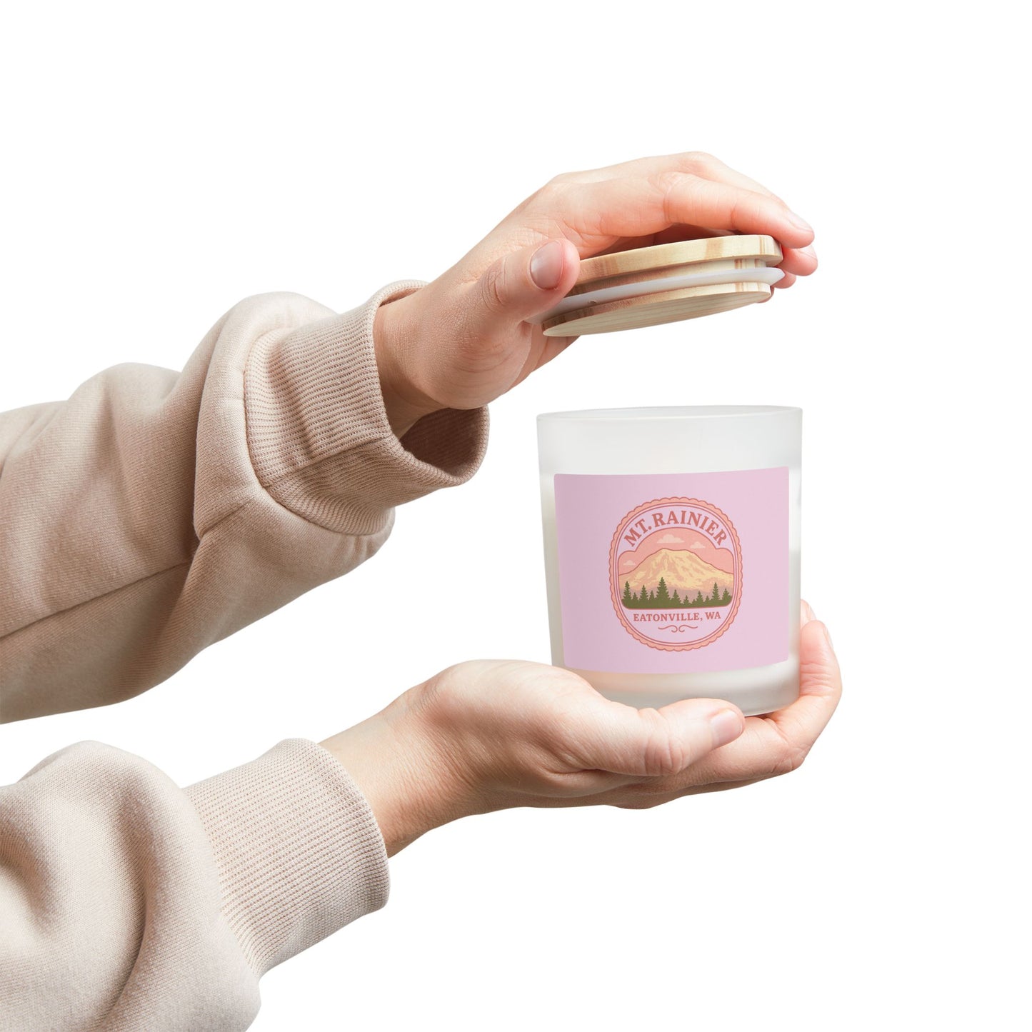 Mt. Rainier - Eatonville, WA Coquette Frosted Glass Candle