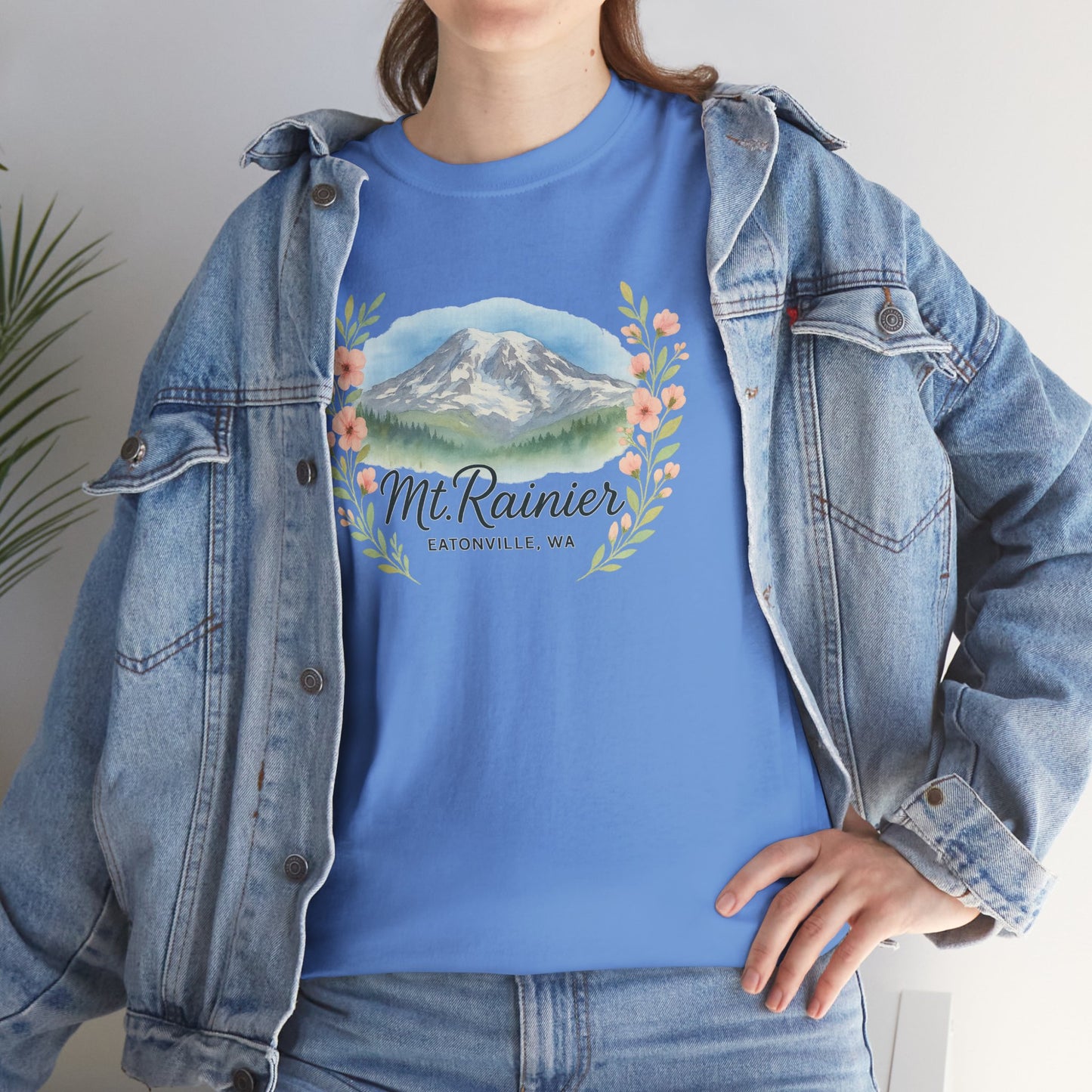 Mt. Rainier - Eatonville, WA Floral T-Shirt