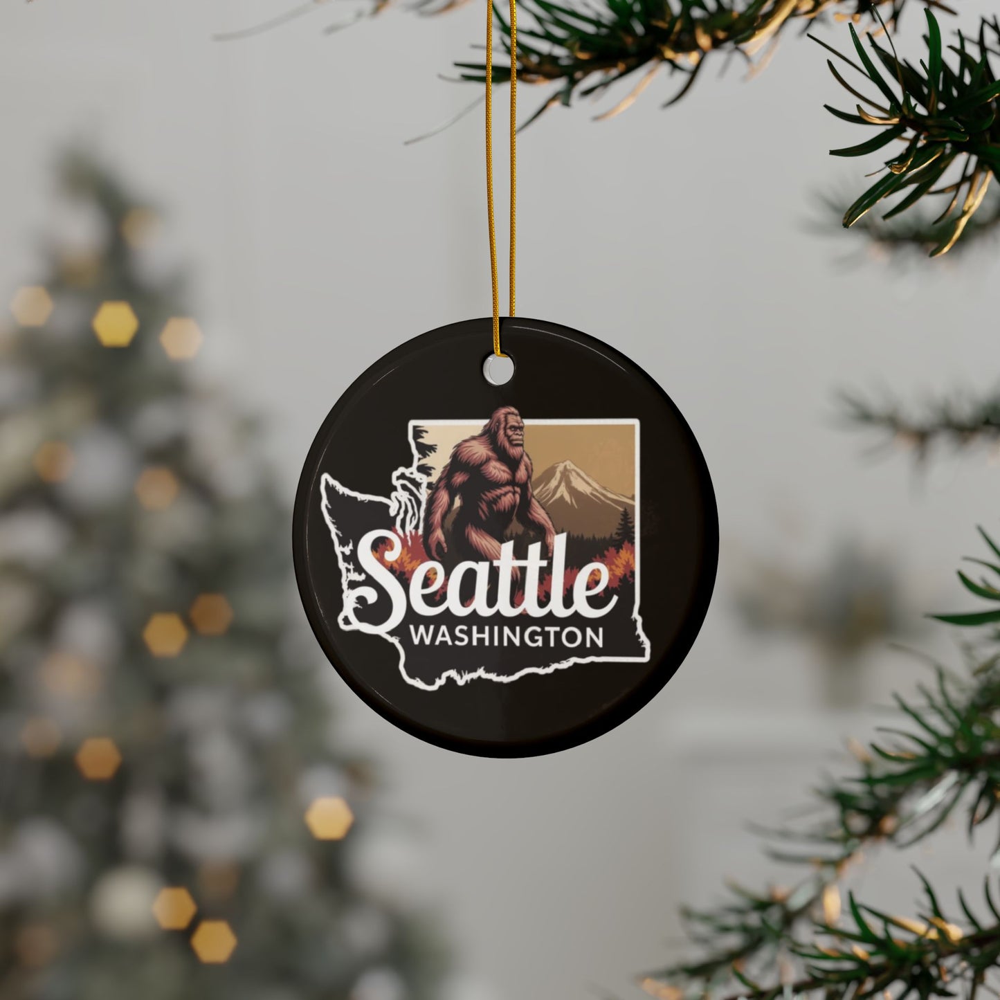 Bigfoot Seattle Washington Ornament