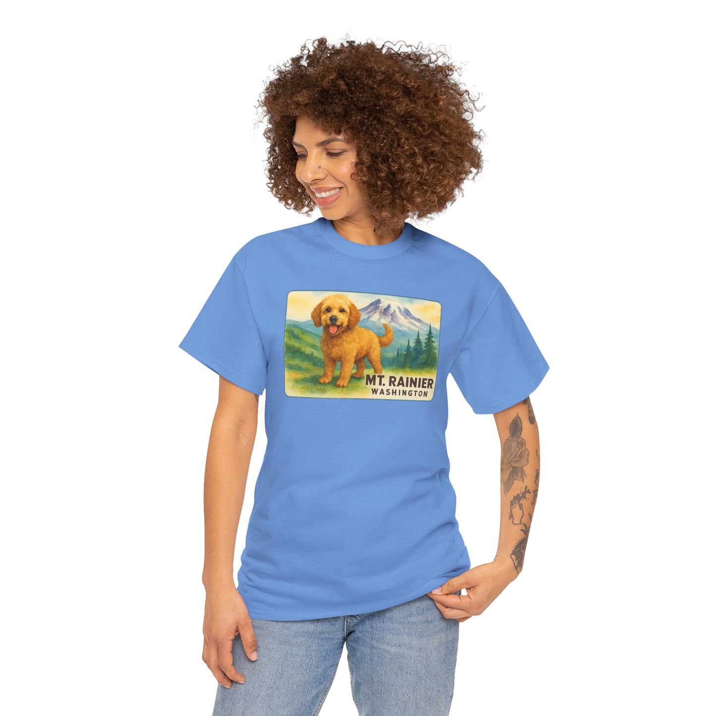 Mt. Rainier - Washington Golden Doodle T-Shirt