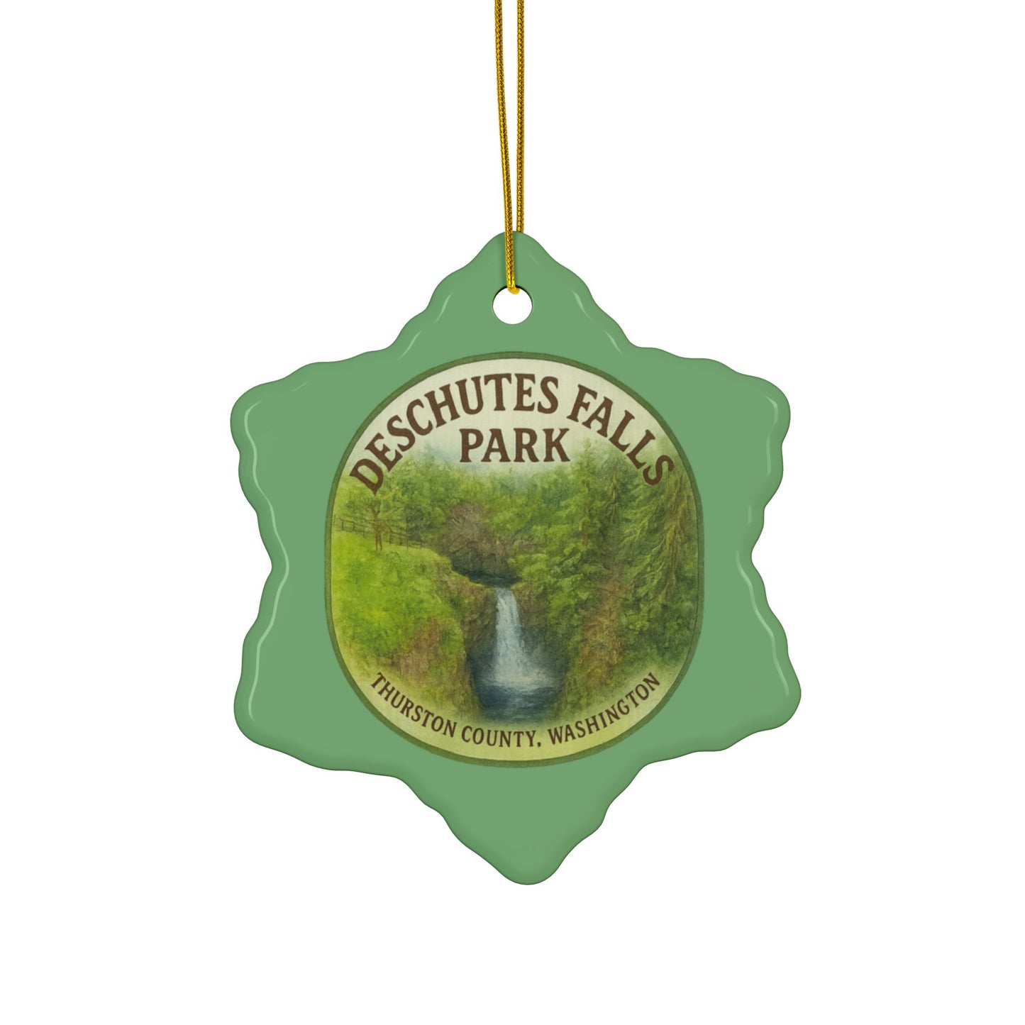 Deschutes Falls Park - Thurston County, Washington Ornament