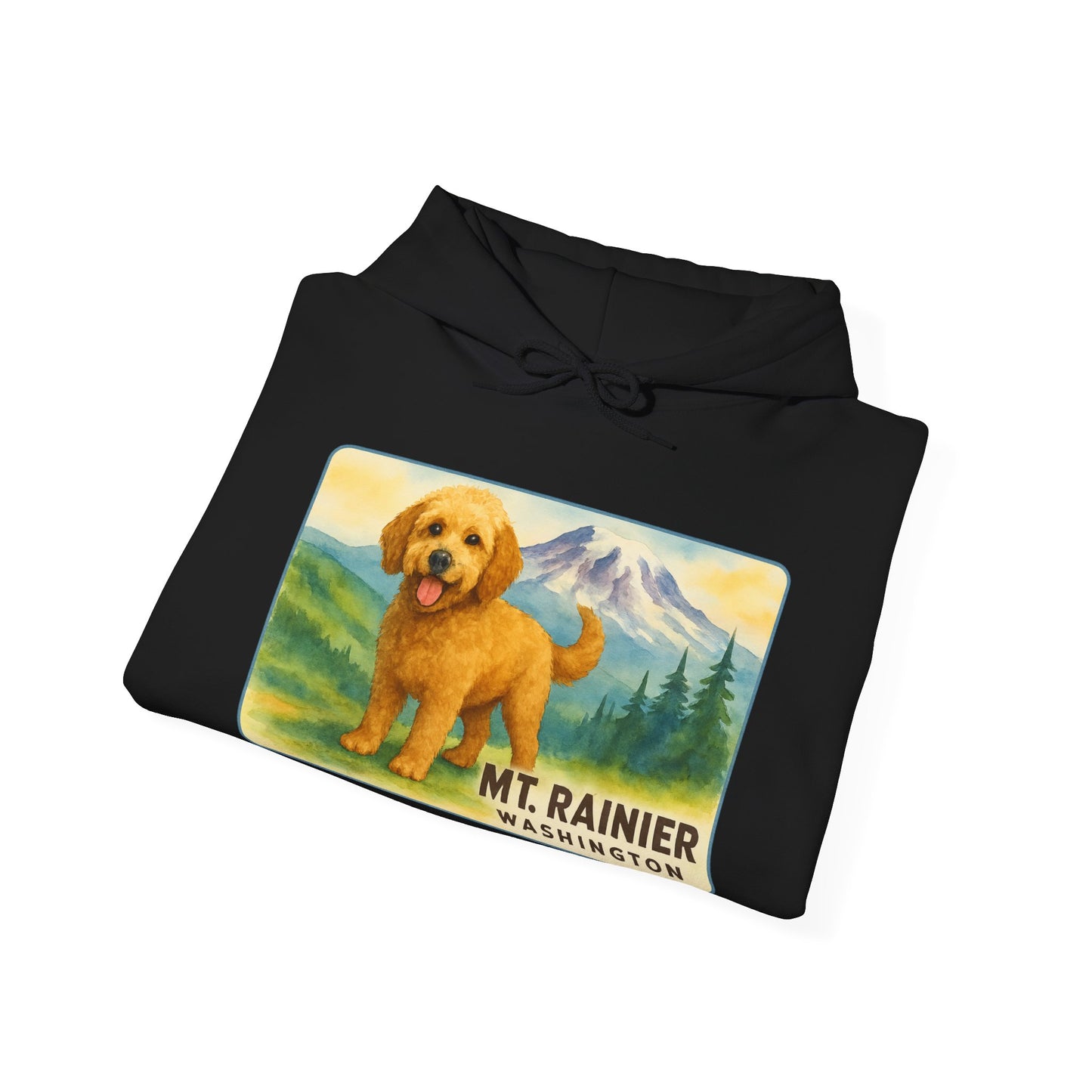 Mt. Rainier - Washington Golden Doodle Hoodie