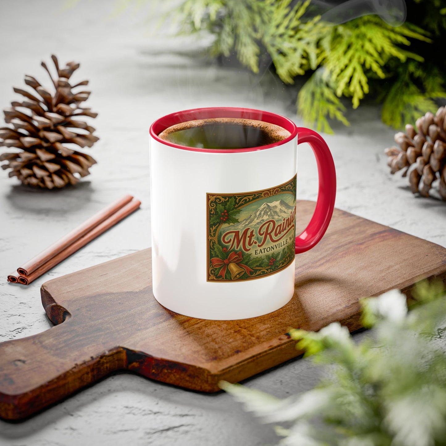 Mt. Rainier - Eatonville, WA Victorian Christmas Mug