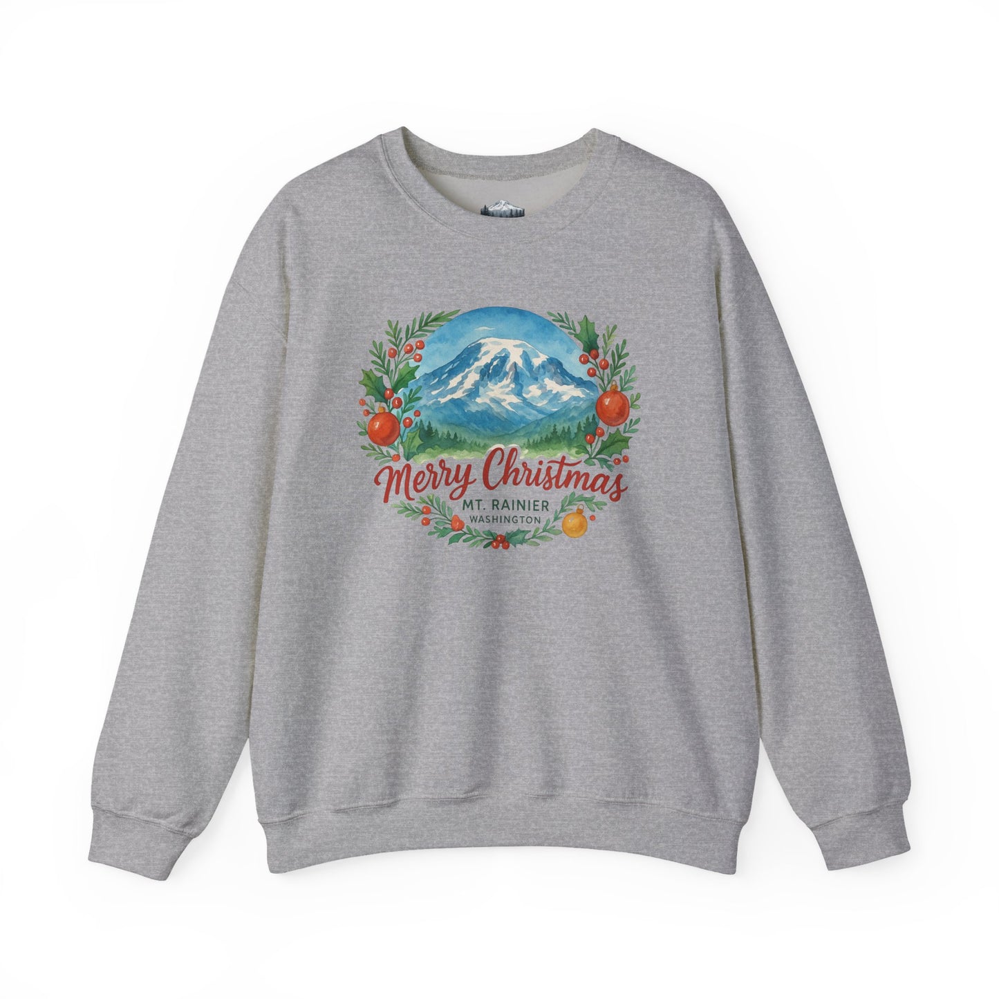 Mt. Rainier - Washington Merry Christmas Sweatshirt