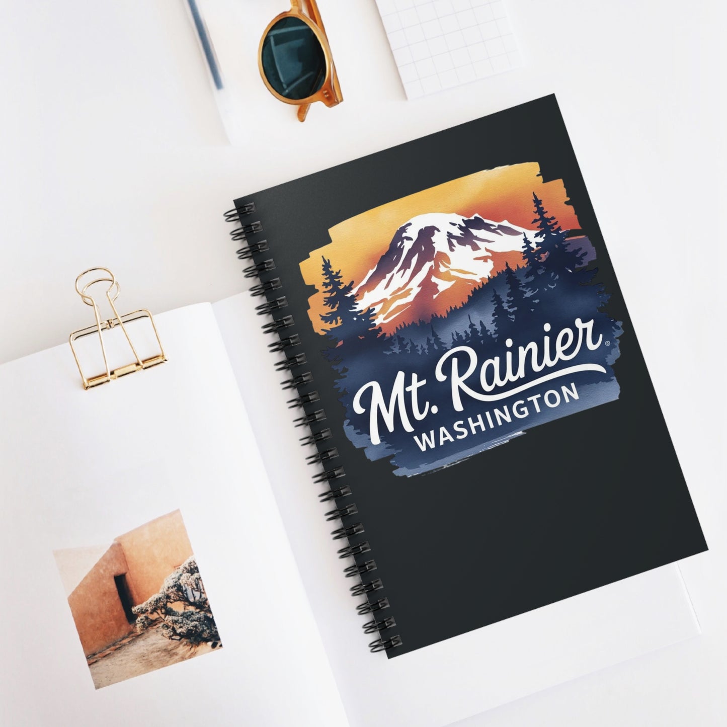 Mt. Rainier - Washington Sunset Spiral Notebook