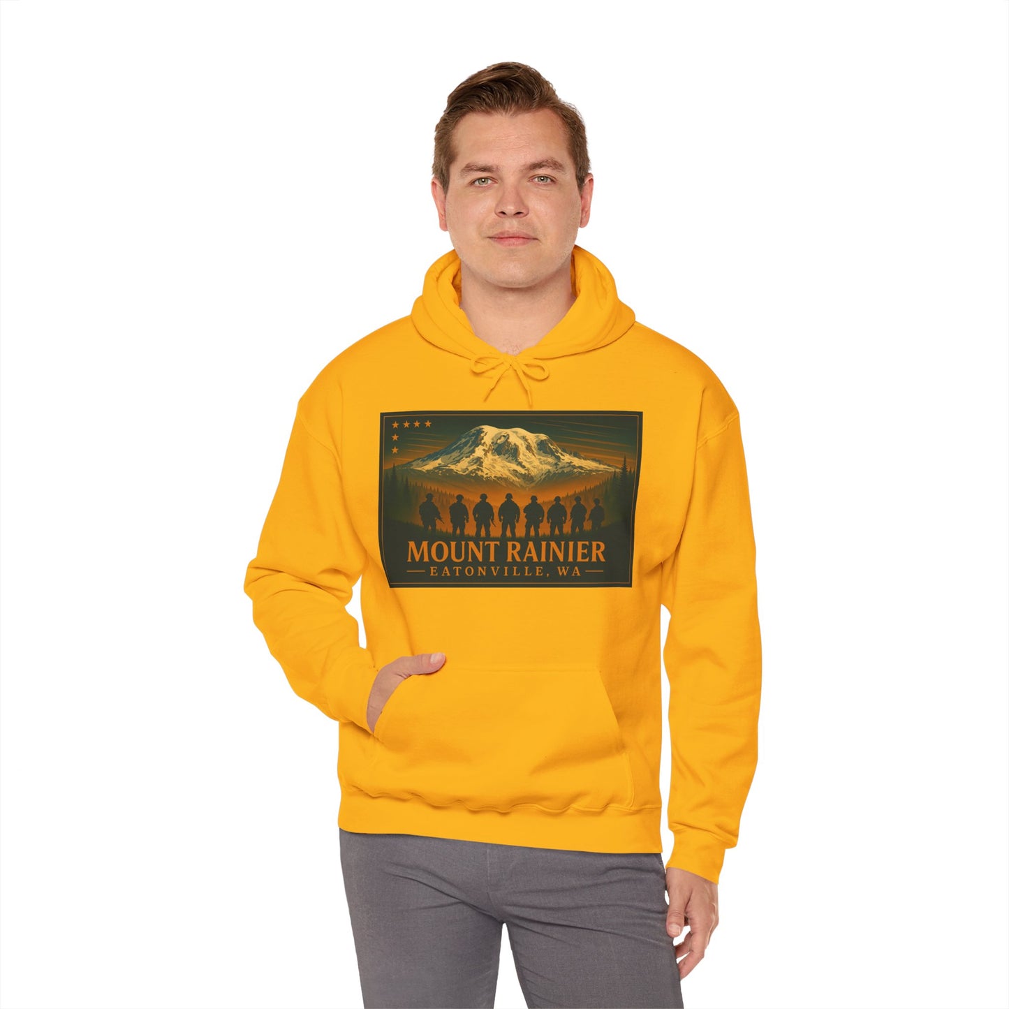 Mount Rainier - Eatonville, WA Military Hoodie