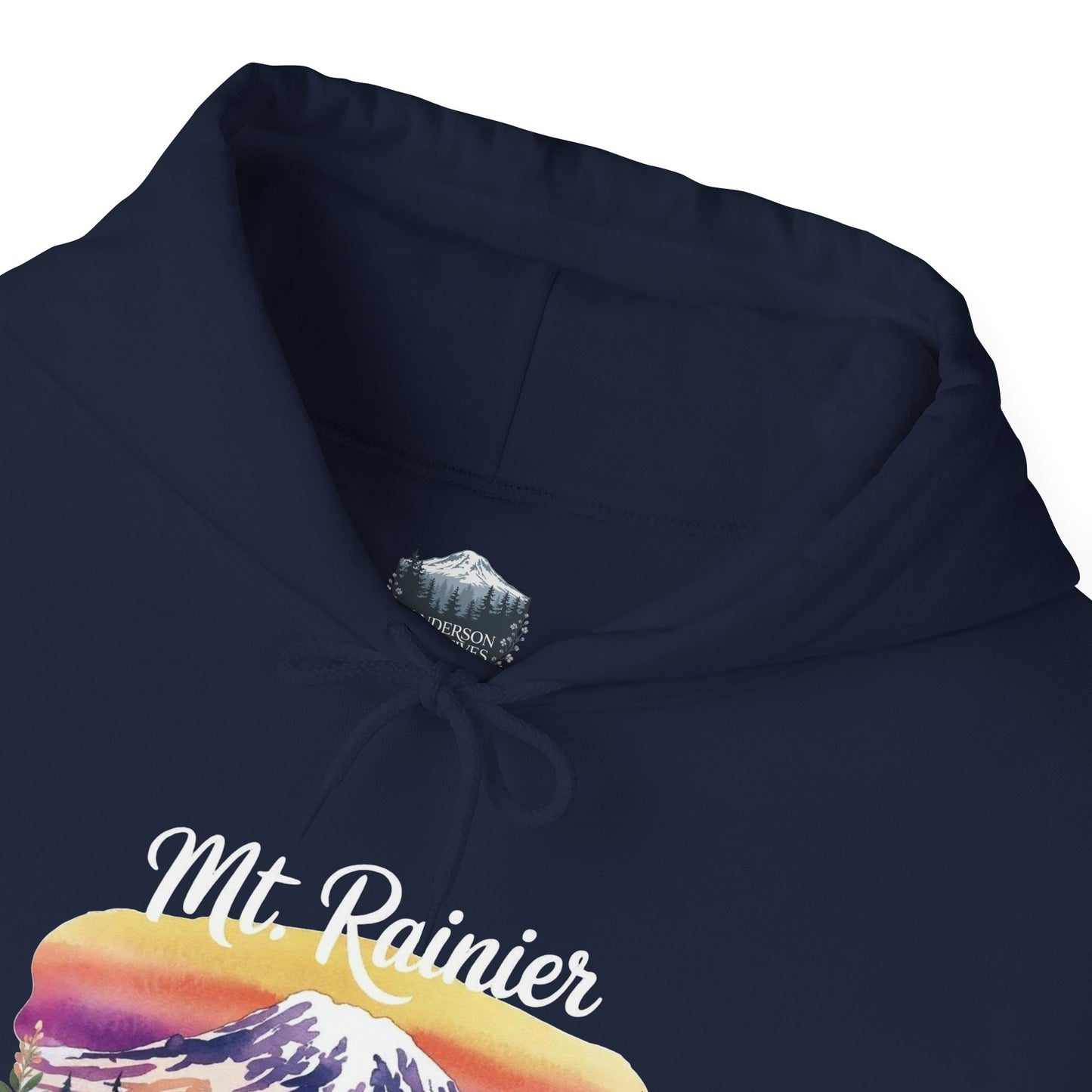 Mt. Rainier - Washington Floral Sunset Hoodie