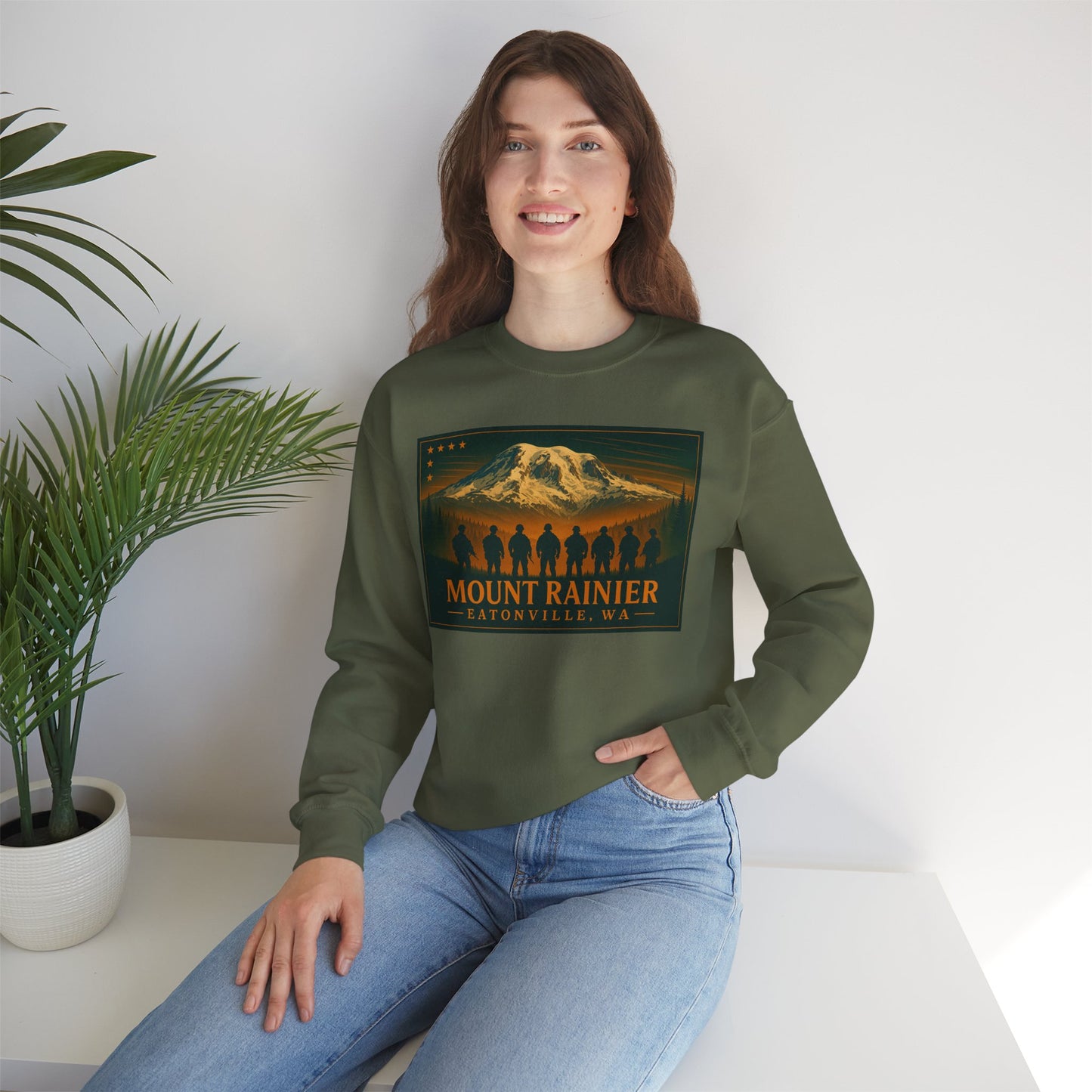 Mount Rainier - Eatonville, WA Military Sweatshirt