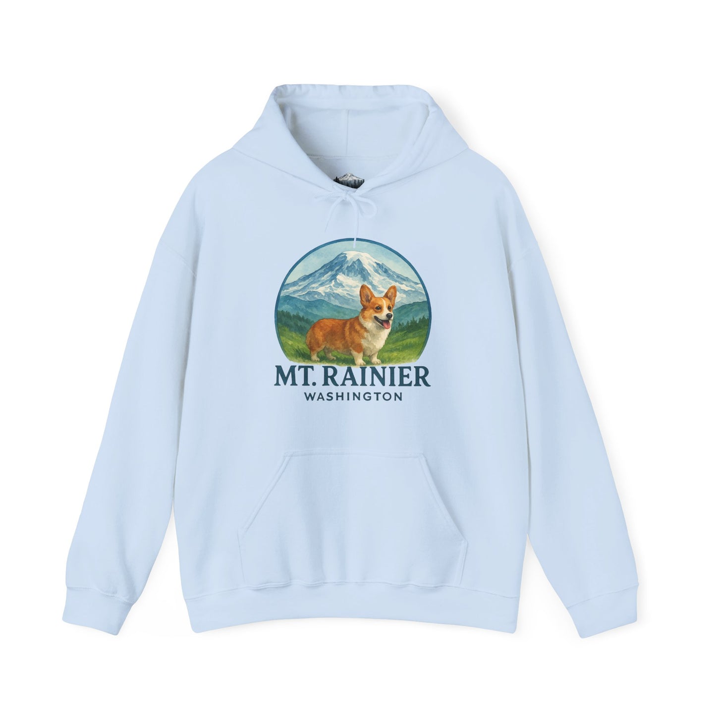Mt. Rainier - Washington Corgi Hoodie
