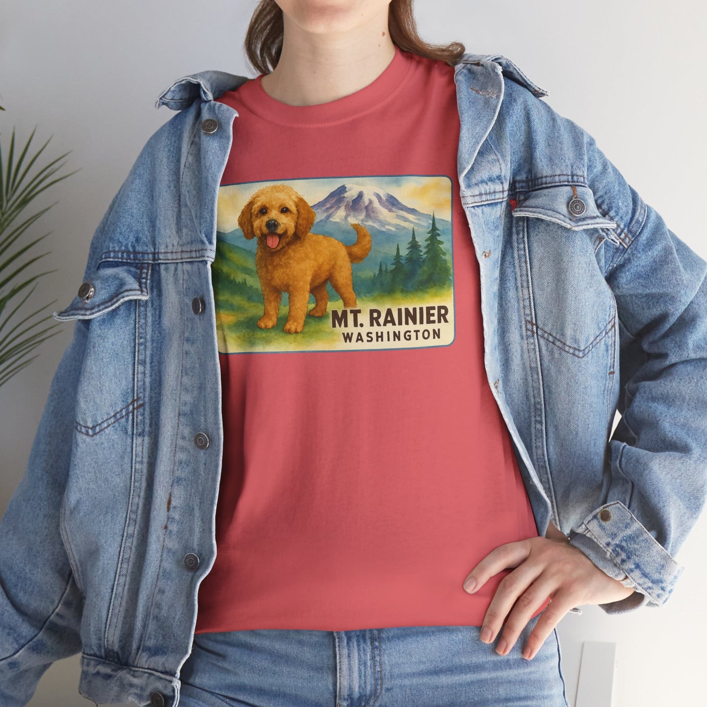 Mt. Rainier - Washington Golden Doodle T-Shirt