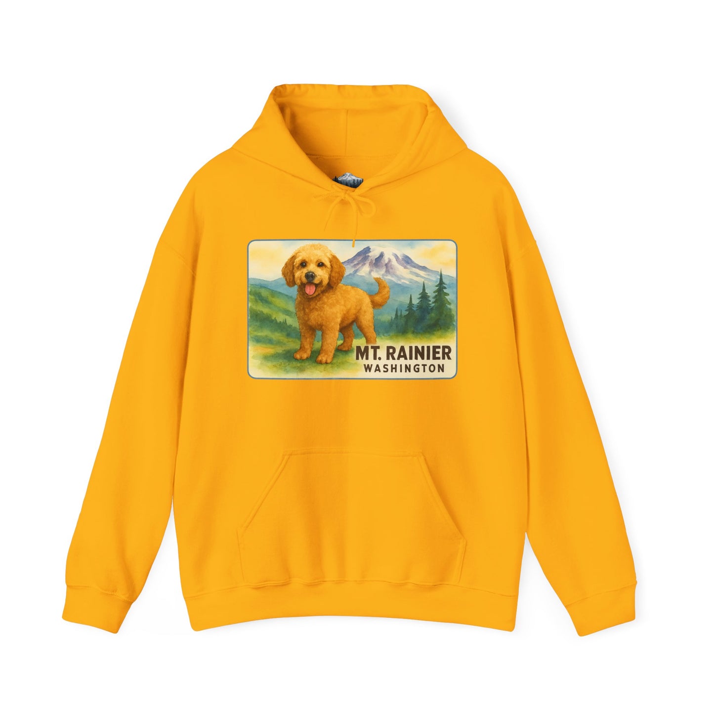 Mt. Rainier - Washington Golden Doodle Hoodie