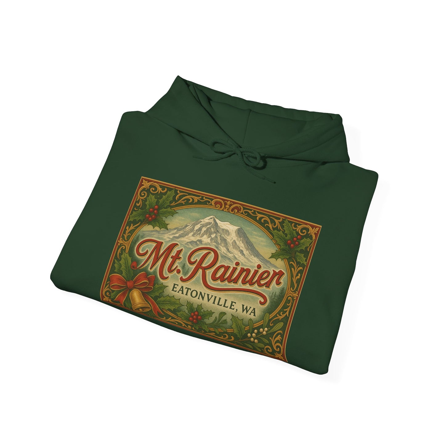 Mt. Rainier - Eatonville, WA Victorian Christmas Hoodie