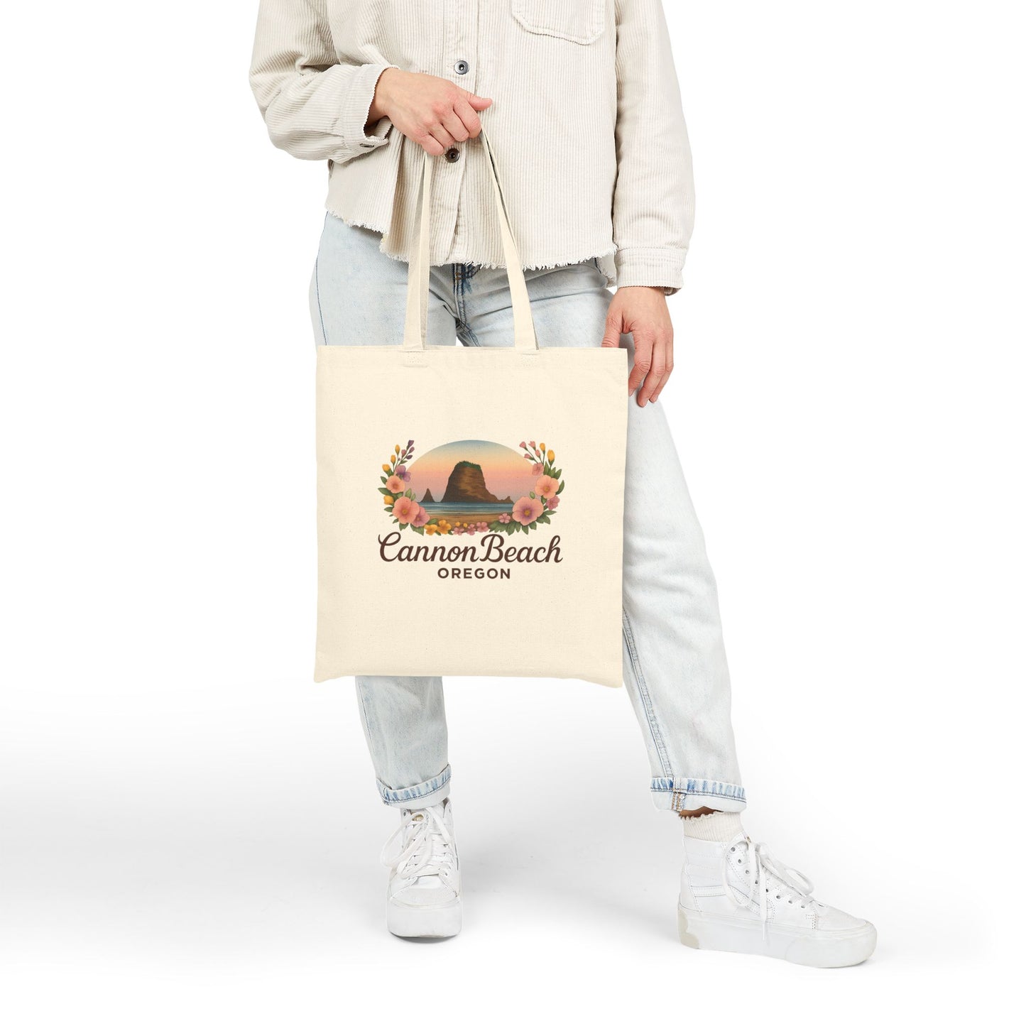 Cannon Beach Haystack Rock Canvas Tote Bag