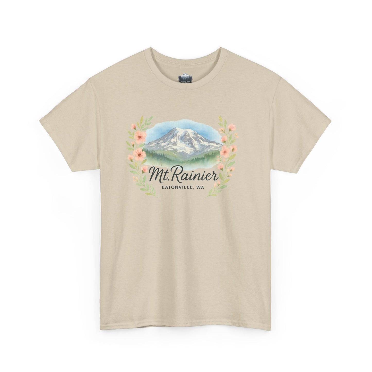 Mt. Rainier - Eatonville, WA Floral T-Shirt