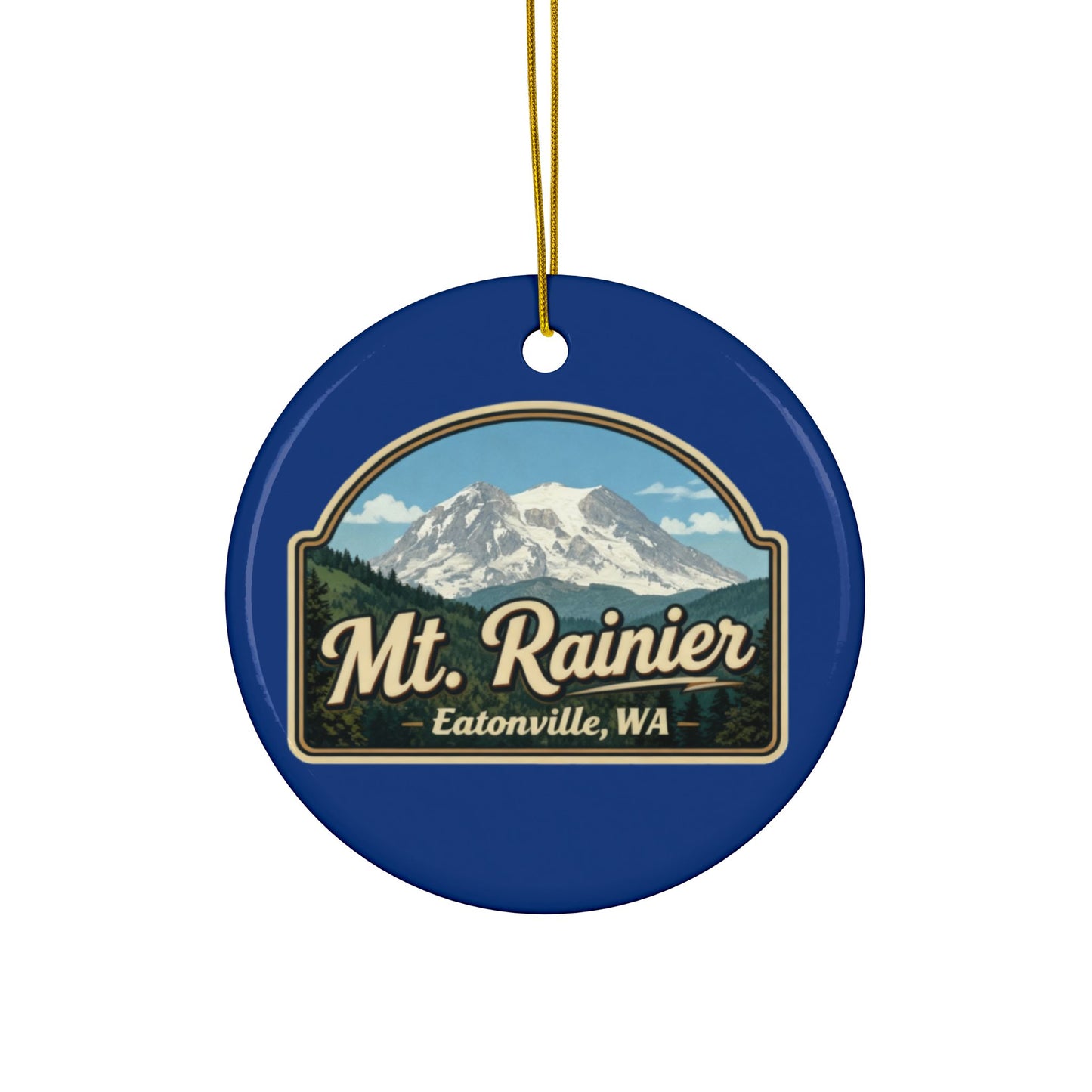 Mt. Rainier - Eatonville, WA Vintage Ornament