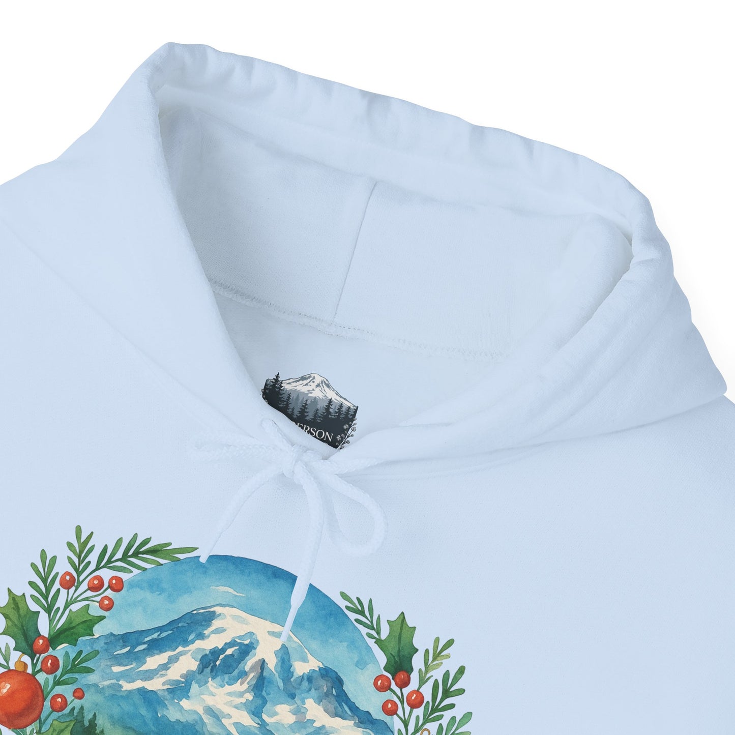 Mt. Rainier - Washington Merry Christmas Hoodie