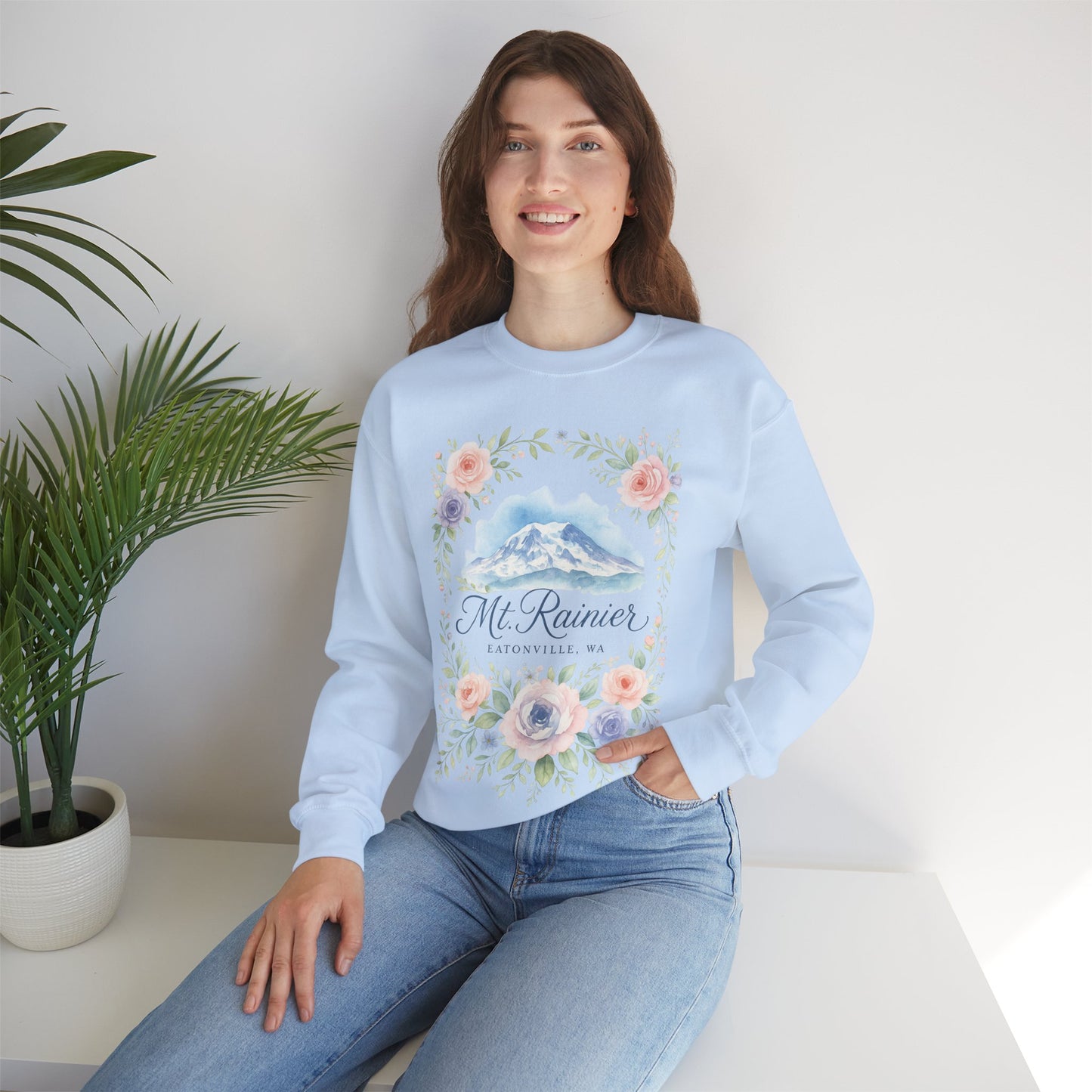 Mt. Rainier -  Eatonville, WA Rose Garden Sweatshirt