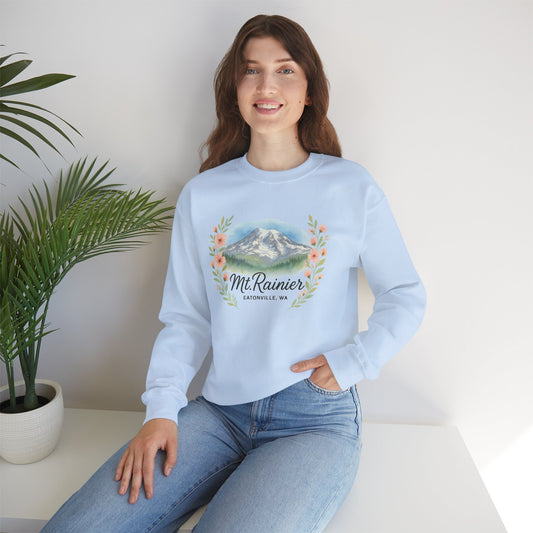 Mt. Rainier - Eatonville, WA Floral Sweatshirt