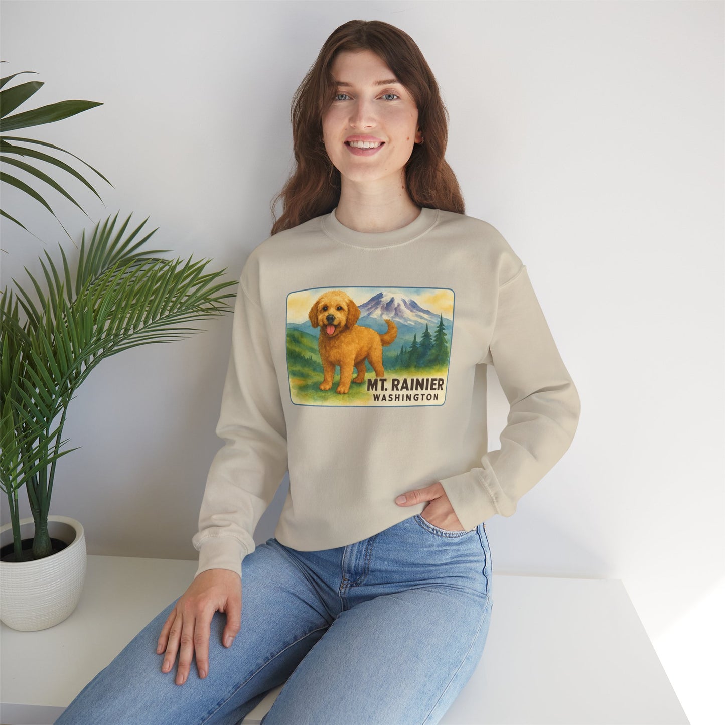 Mt. Rainier - Washington Golden Doodle Sweatshirt