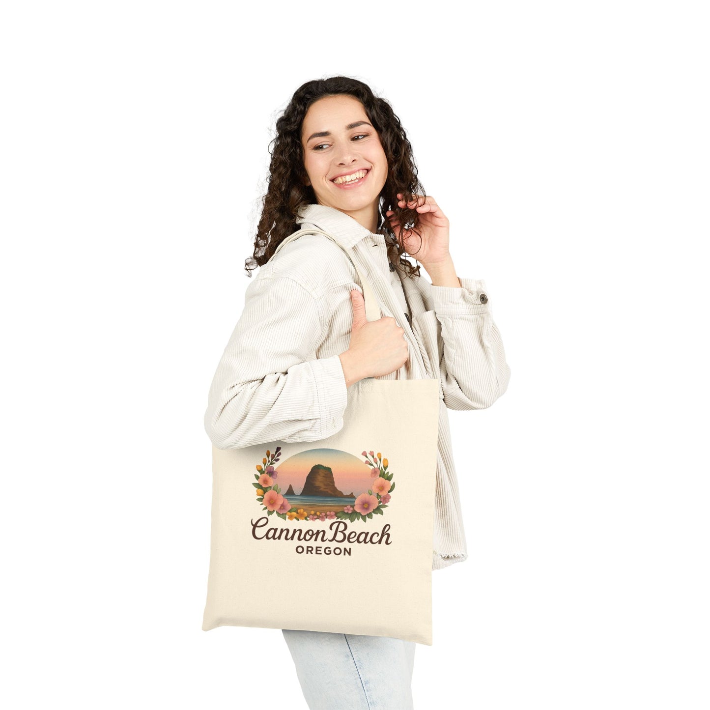 Cannon Beach Haystack Rock Canvas Tote Bag