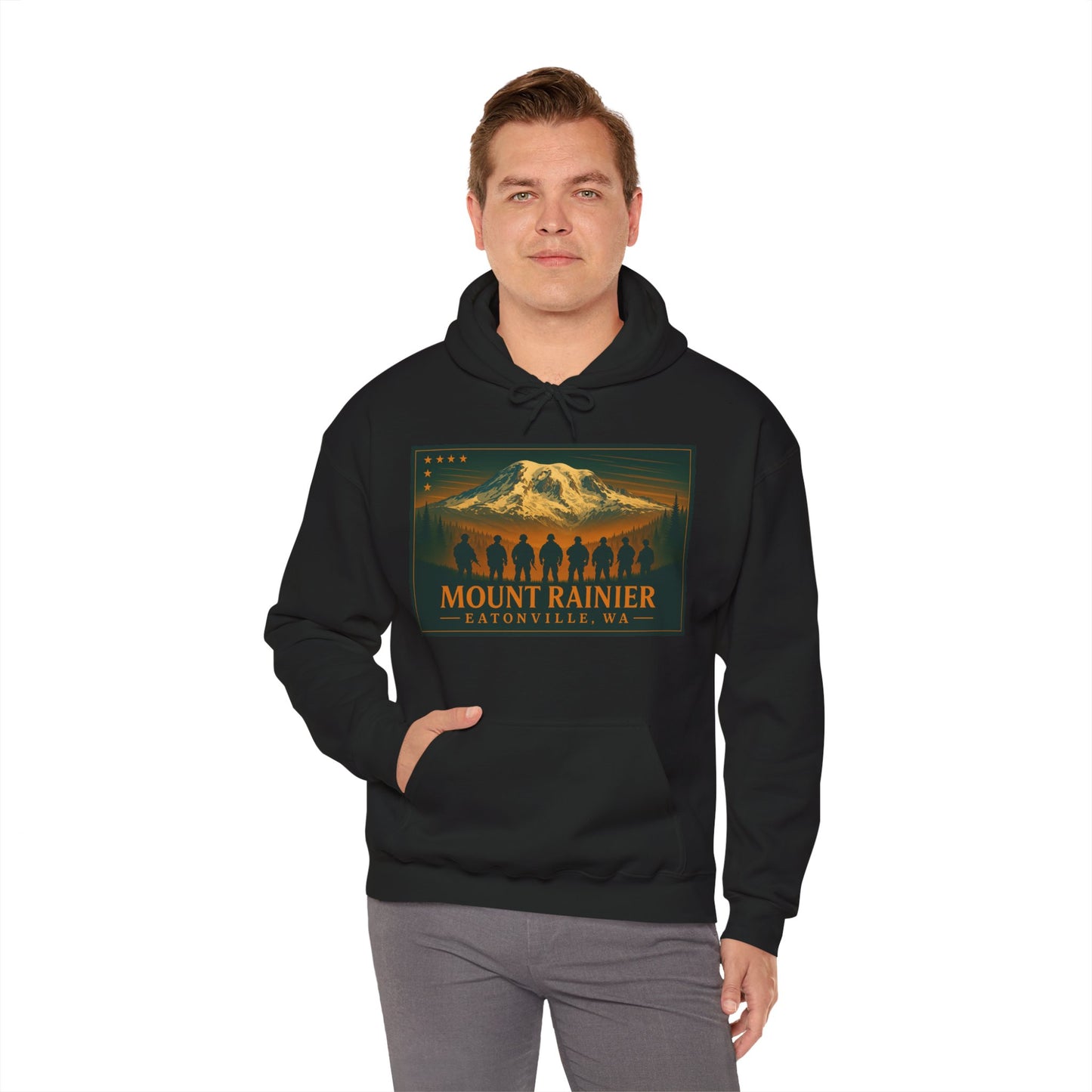 Mount Rainier - Eatonville, WA Military Hoodie