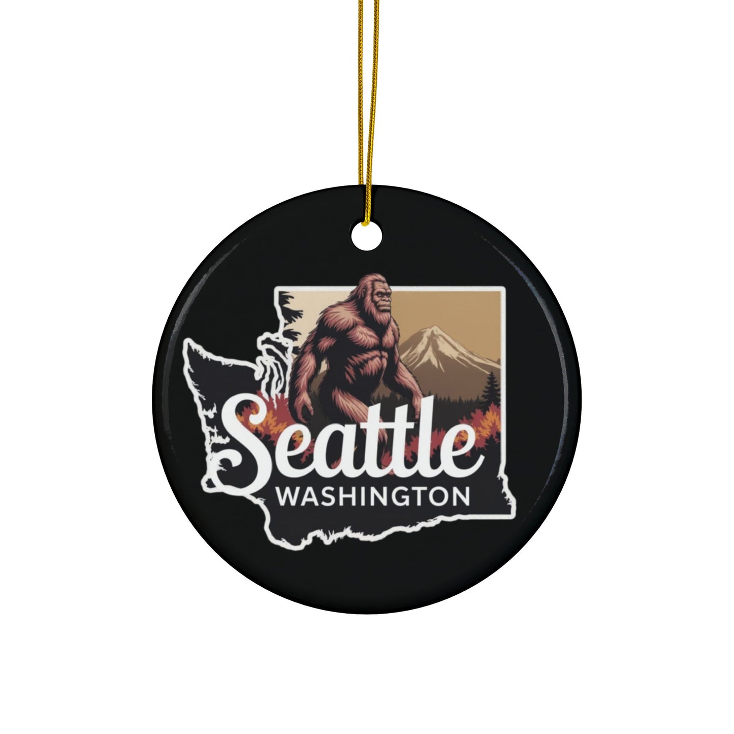 Bigfoot Seattle Washington Ornament