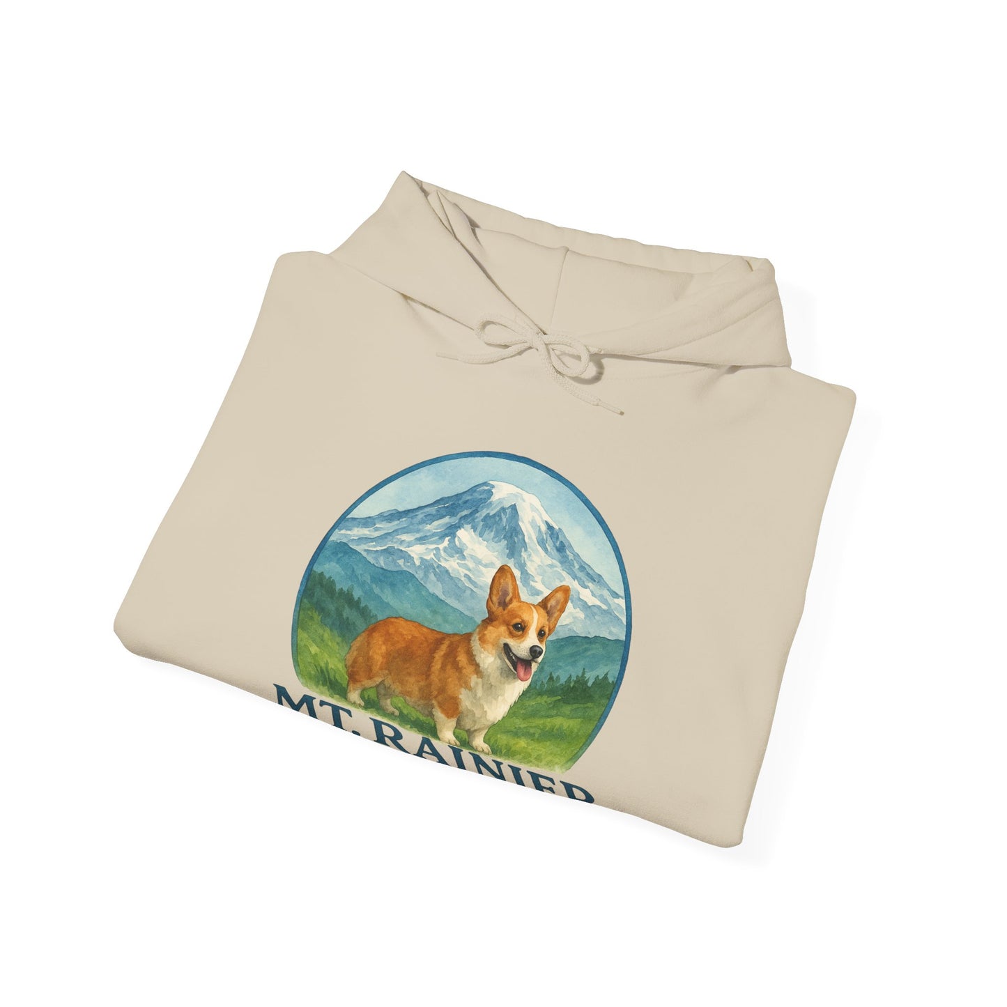 Mt. Rainier - Washington Corgi Hoodie