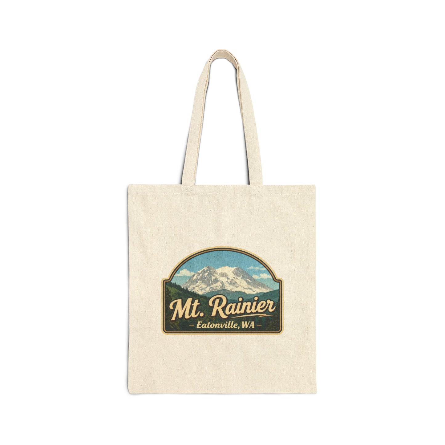 Mt. Rainier - Eatonville, WA Vintage Canvas Tote Bag