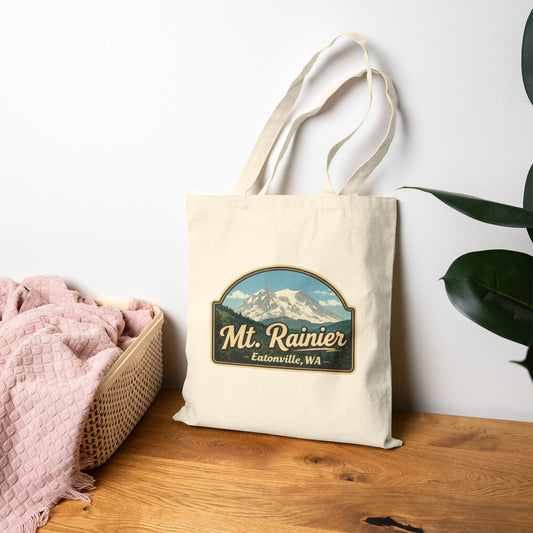 Mt. Rainier - Eatonville, WA Vintage Canvas Tote Bag