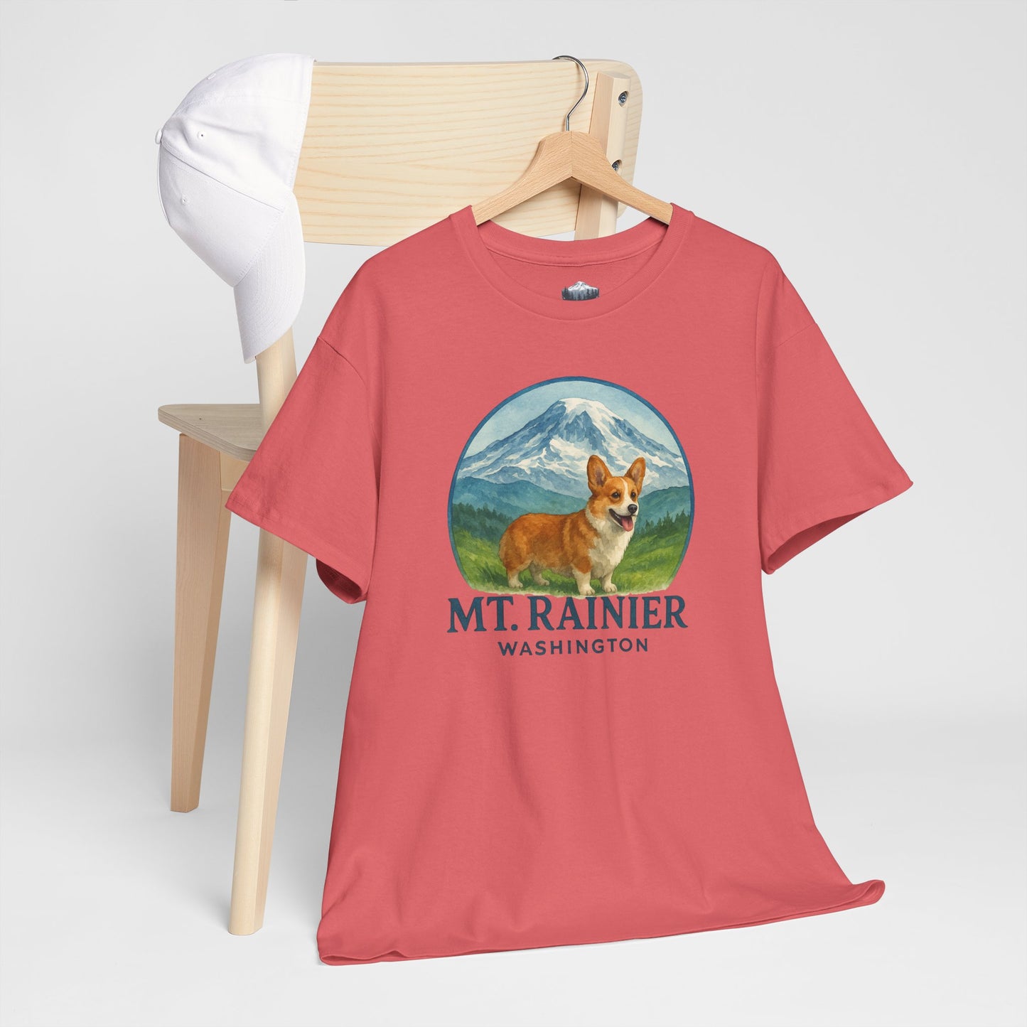 Mt. Rainier - Washington Corgi T-Shirt