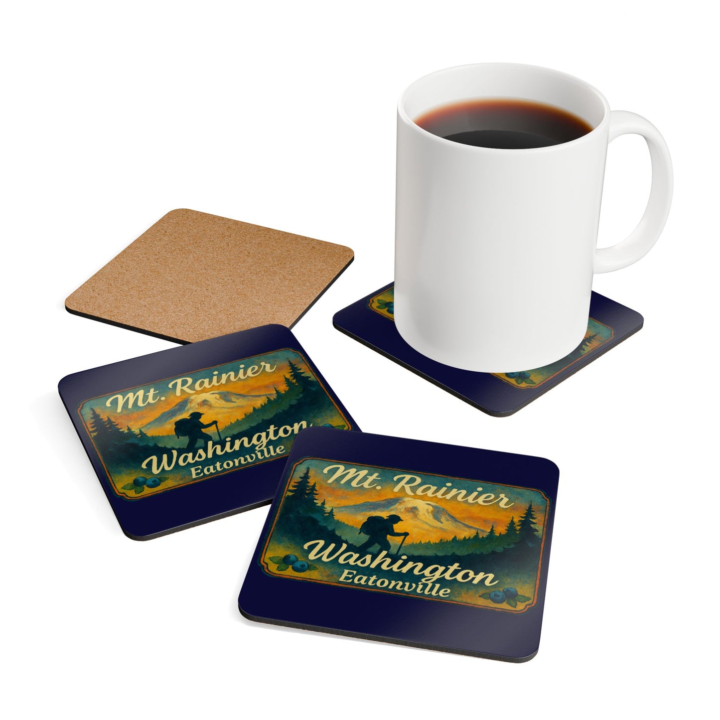Mt. Rainier - Eatonville, WA Hiker Coaster Set
