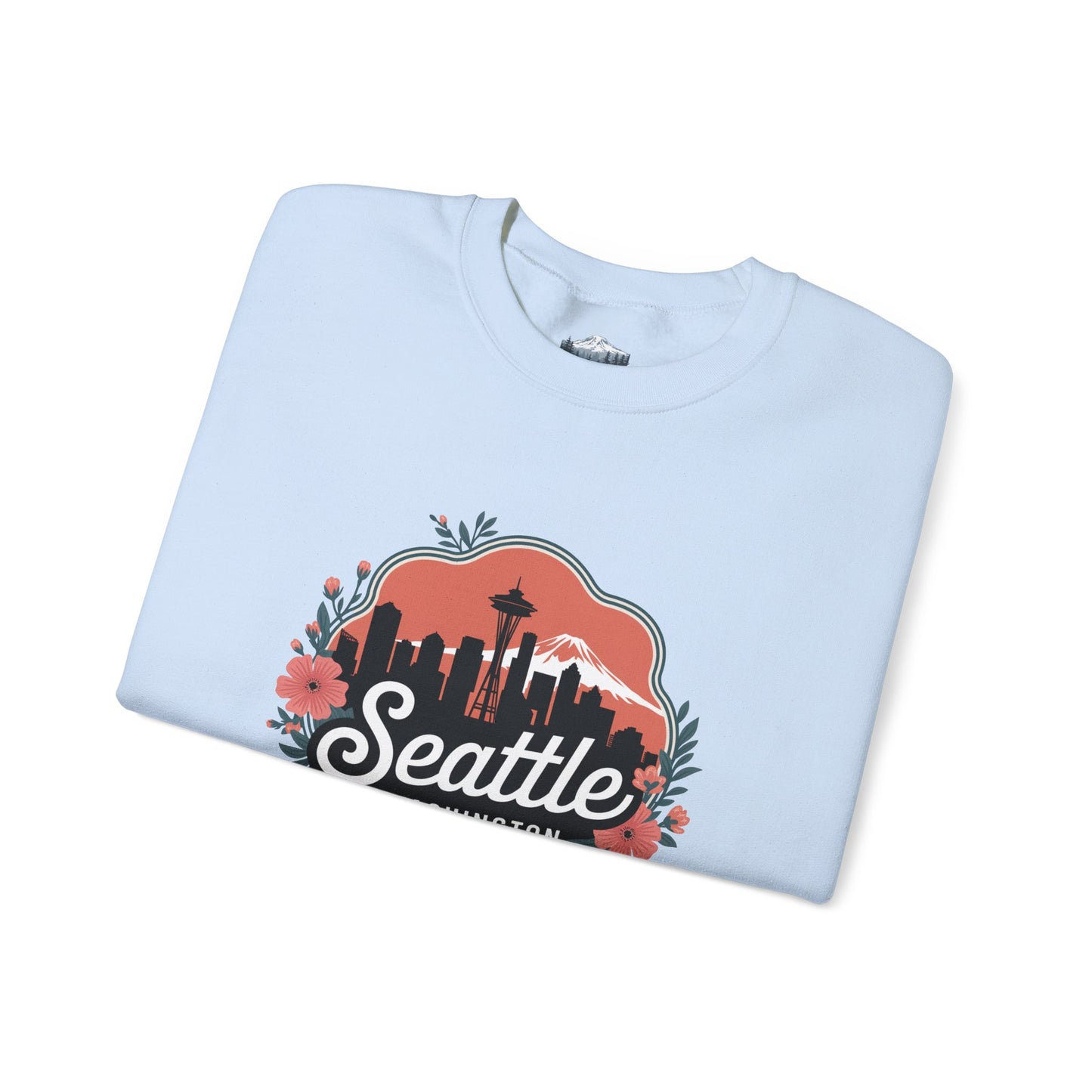 Floral Seattle City Skyline Sweatshirt