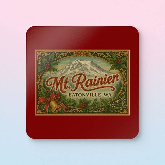 Mt. Rainier - Eatonville, WA Victorian Christmas Coaster Set