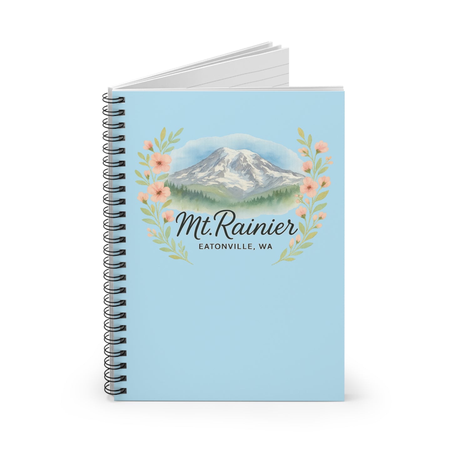 Mt. Rainier - Eatonville, WA Floral Spiral Notebook