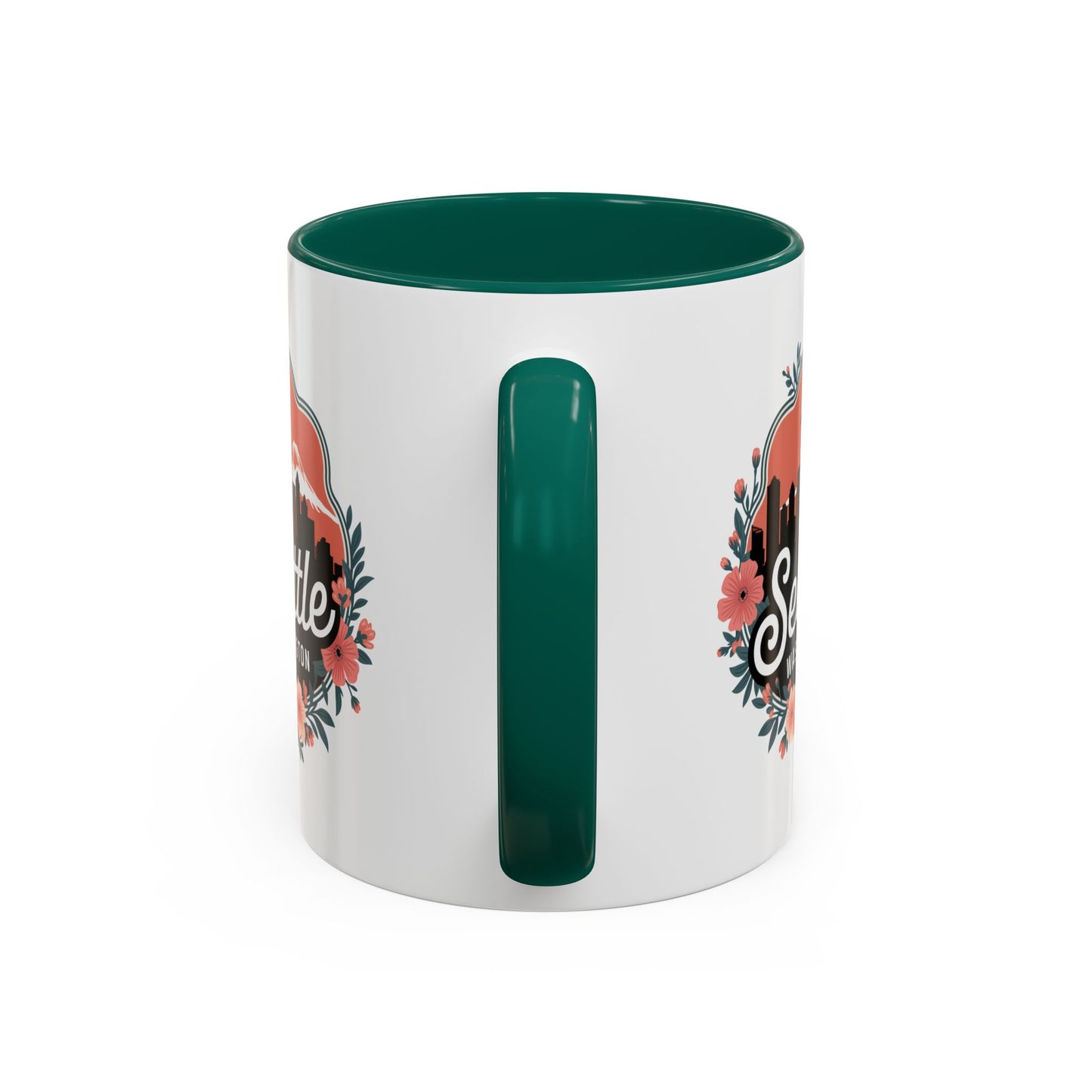 Floral Seattle City Skyline Mug