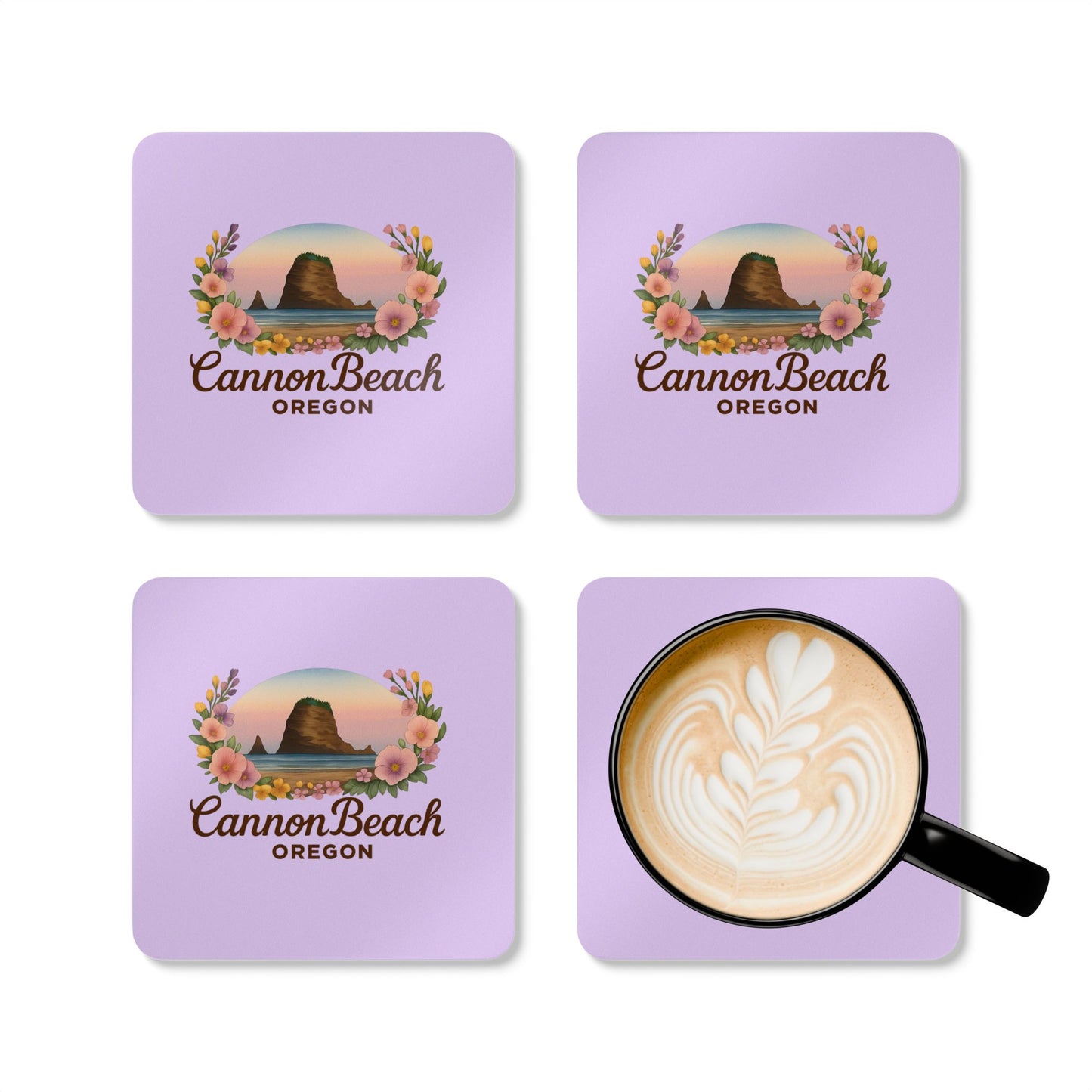 Cannon Beach Haystack Rock Coaster Set