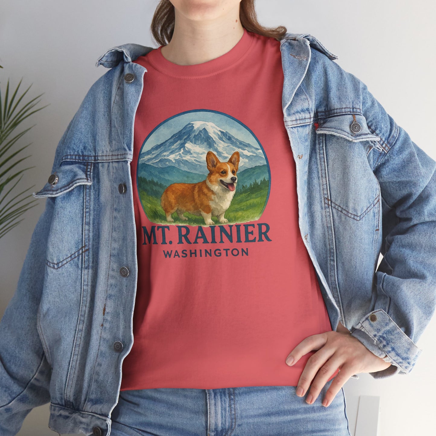 Mt. Rainier - Washington Corgi T-Shirt
