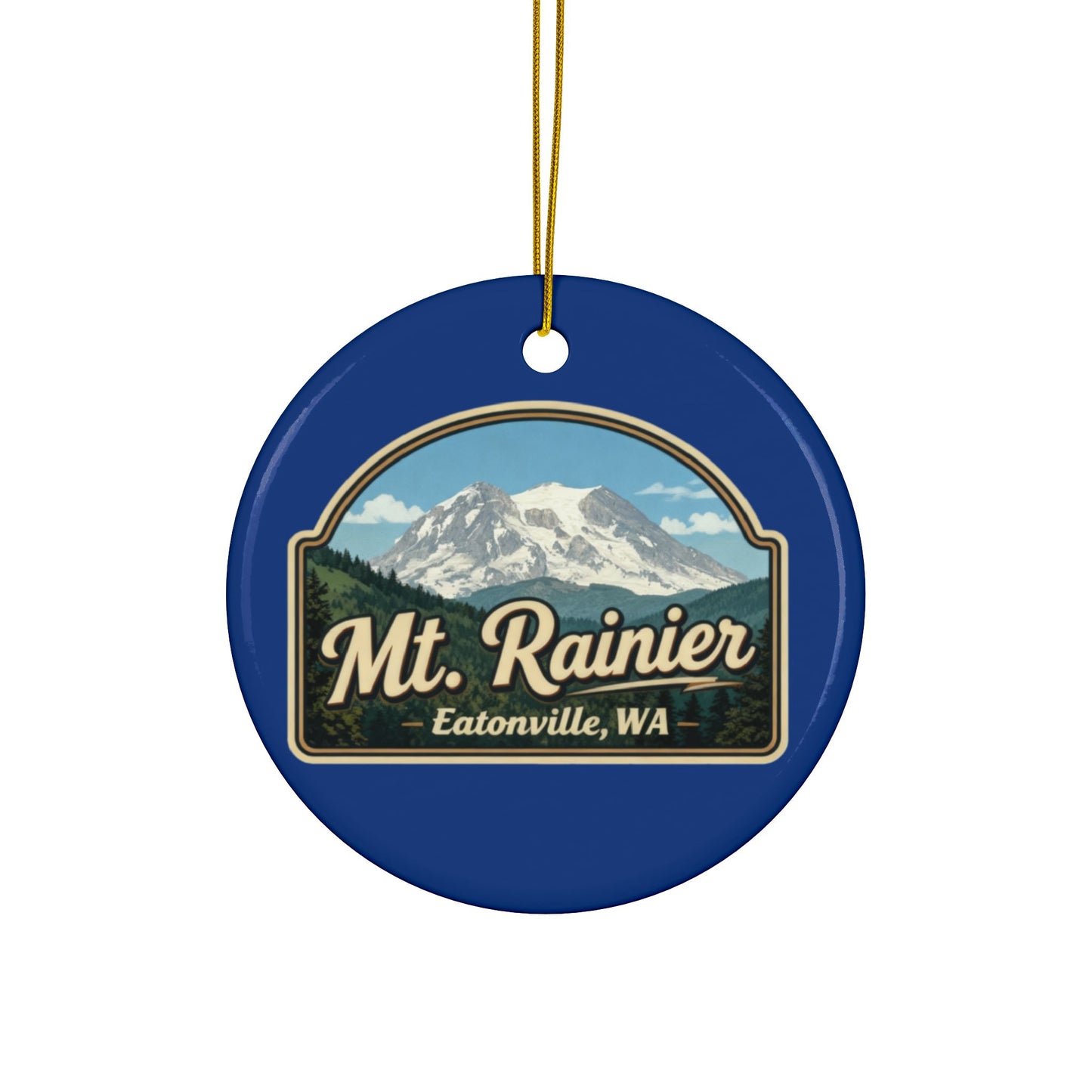 Mt. Rainier - Eatonville, WA Vintage Ornament